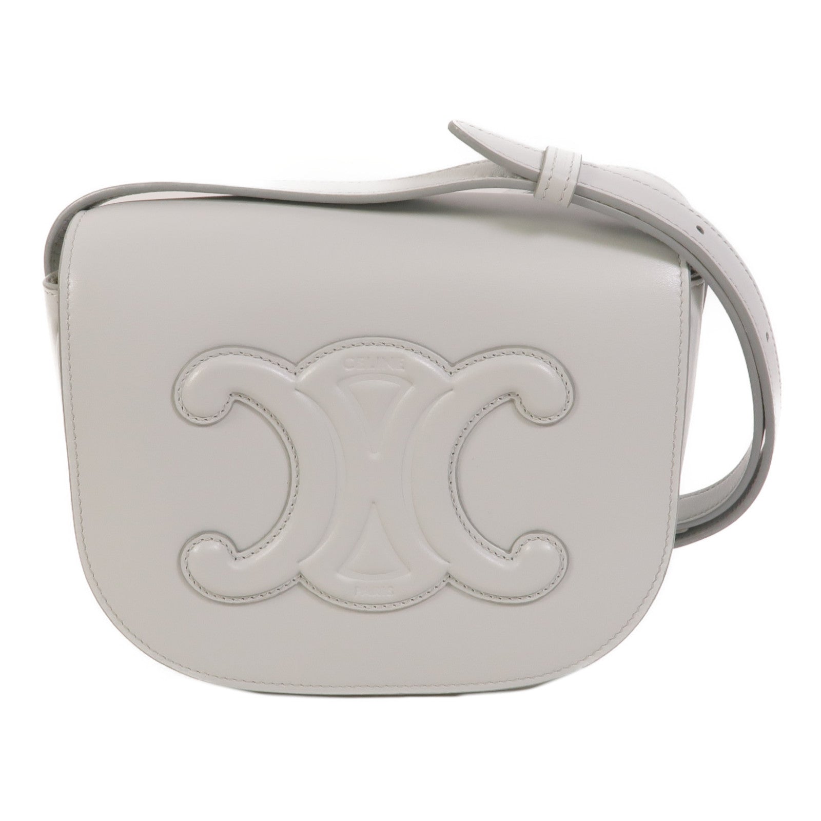 CELINE 牛皮皮革Folco Cuir Triomphe肩背袋