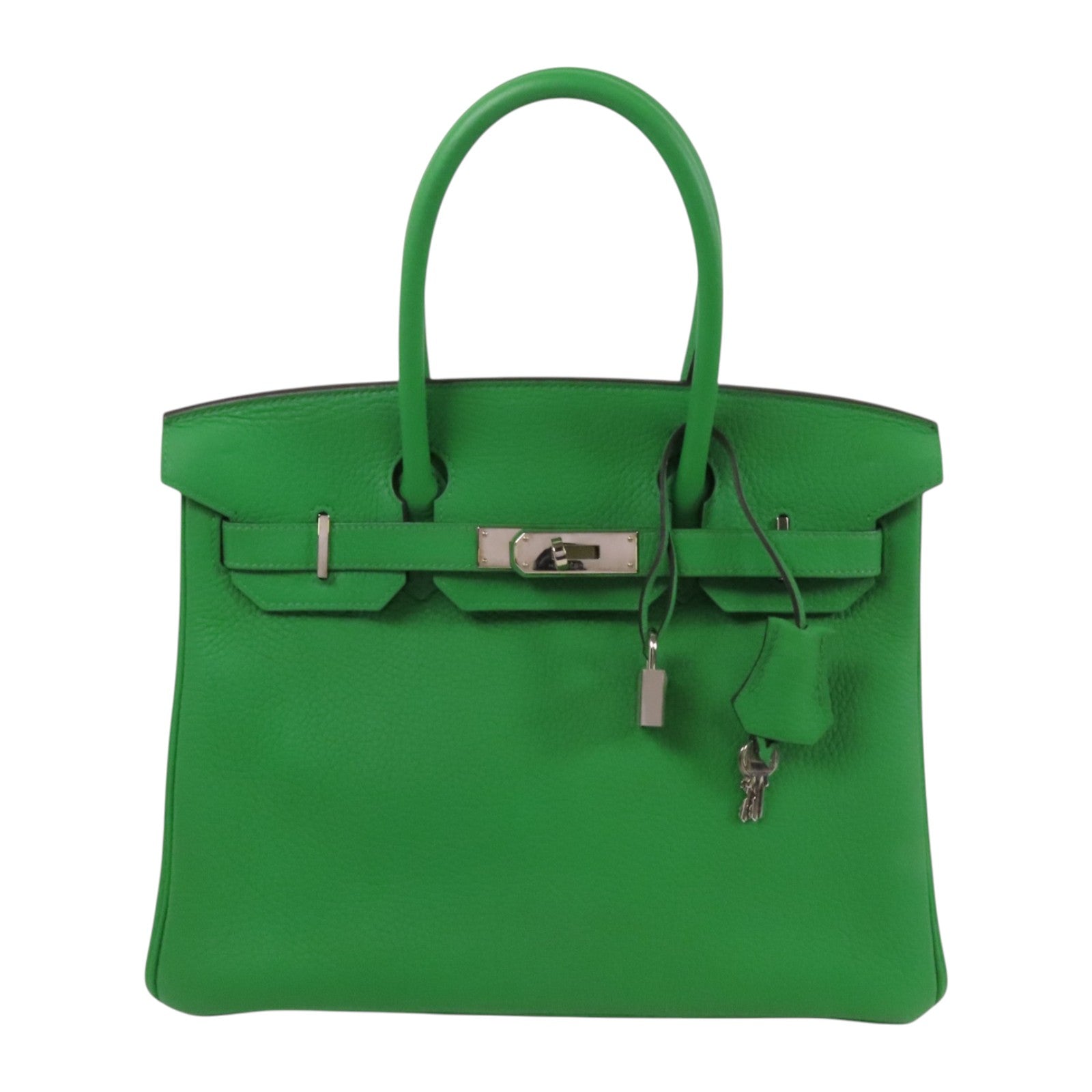 HERMES Clemence皮革Birkin 30銀扣手挽袋