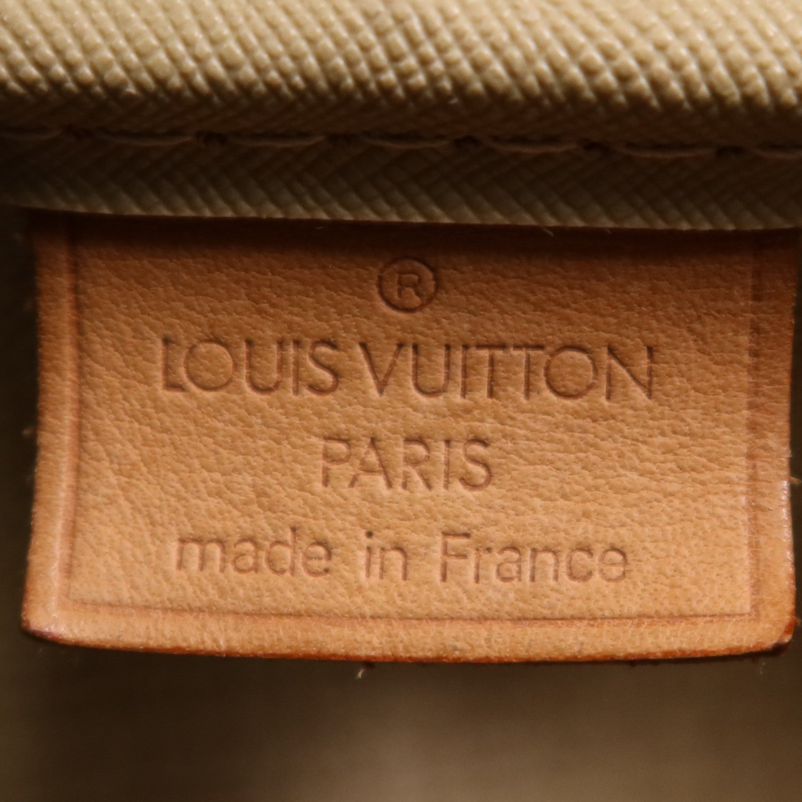 LOUIS VUITTON Monogram Deauville金扣手挽袋棕色