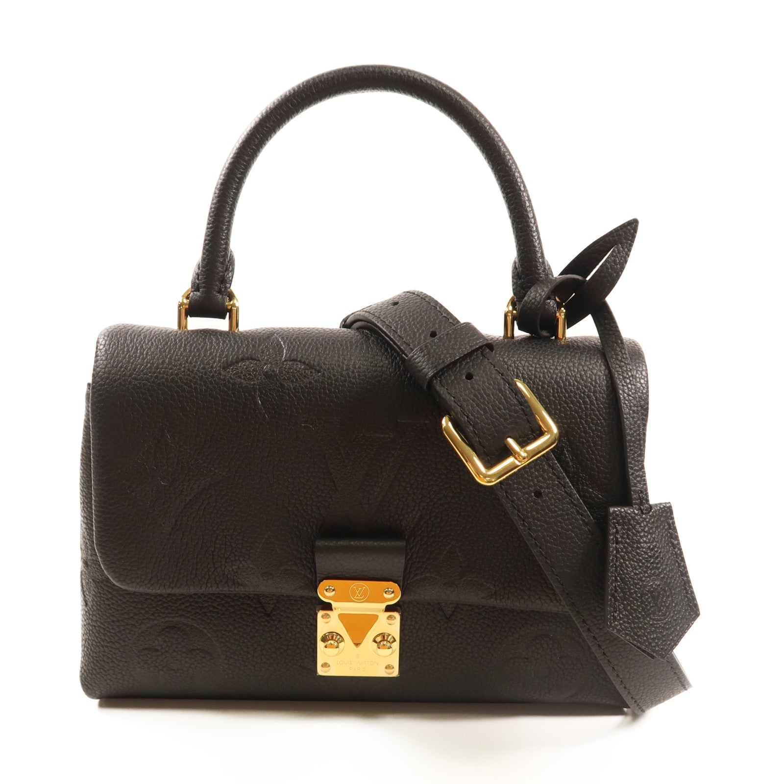 LOUIS VUITTON Monogram Empreinte Madeleine BB金扣手挽肩背兩用袋