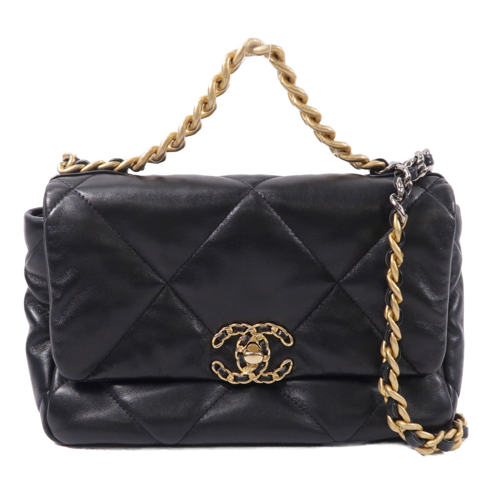CHANEL 羊皮皮革C19 Small鏈帶肩背袋