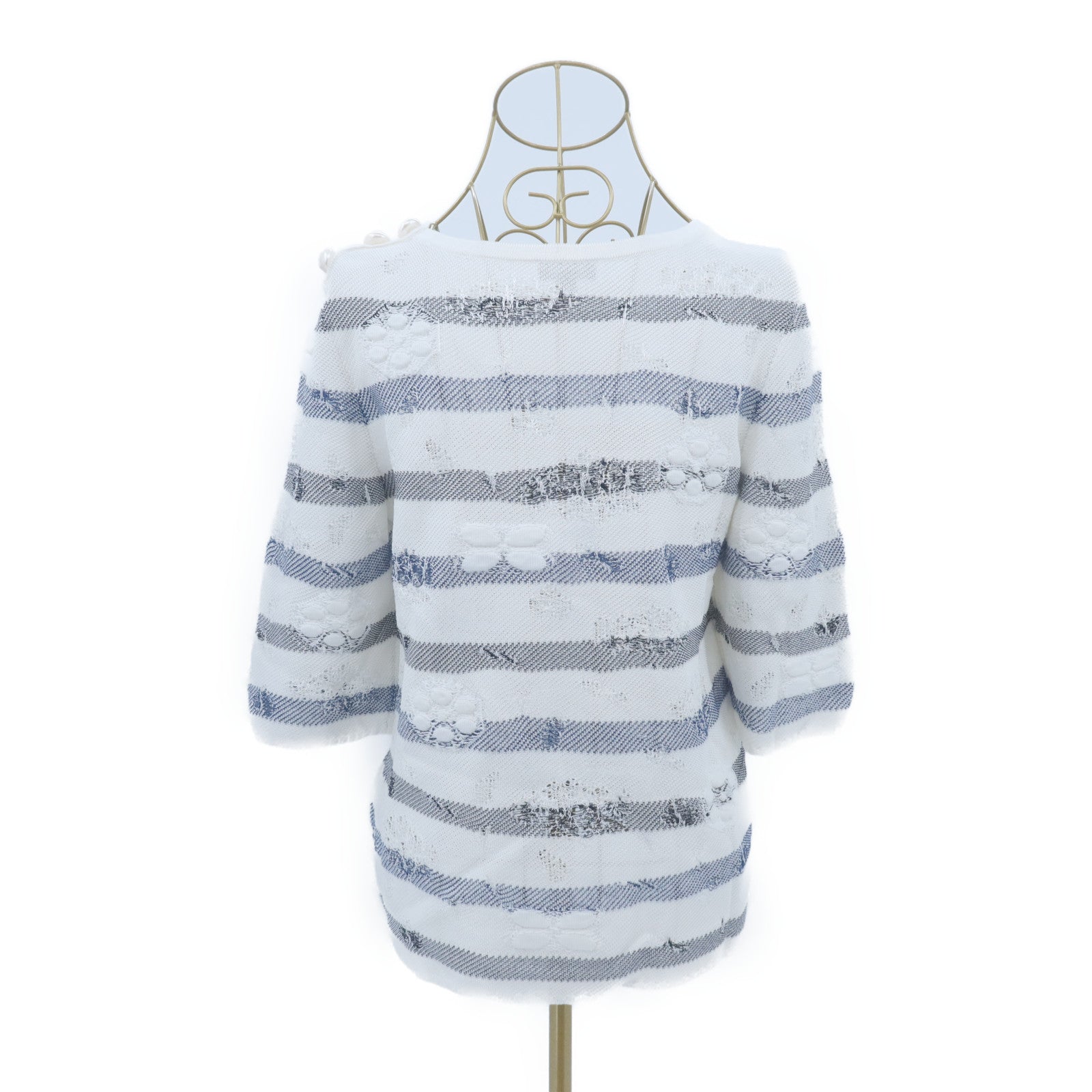 CHANEL Rayon/Paper/Cotton Knitted Top針織