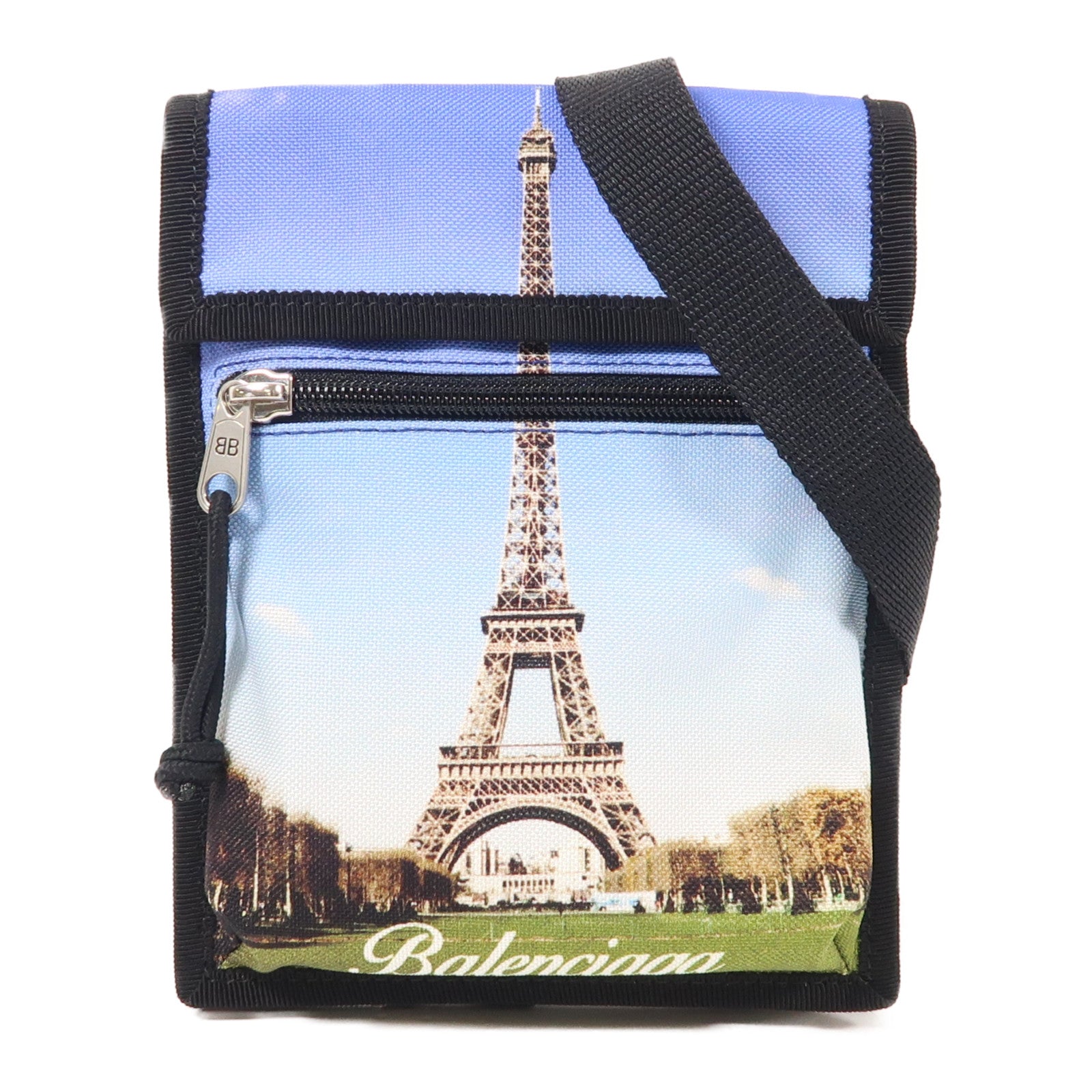 BALENCIAGA Shoulder Bag Canvas Blue