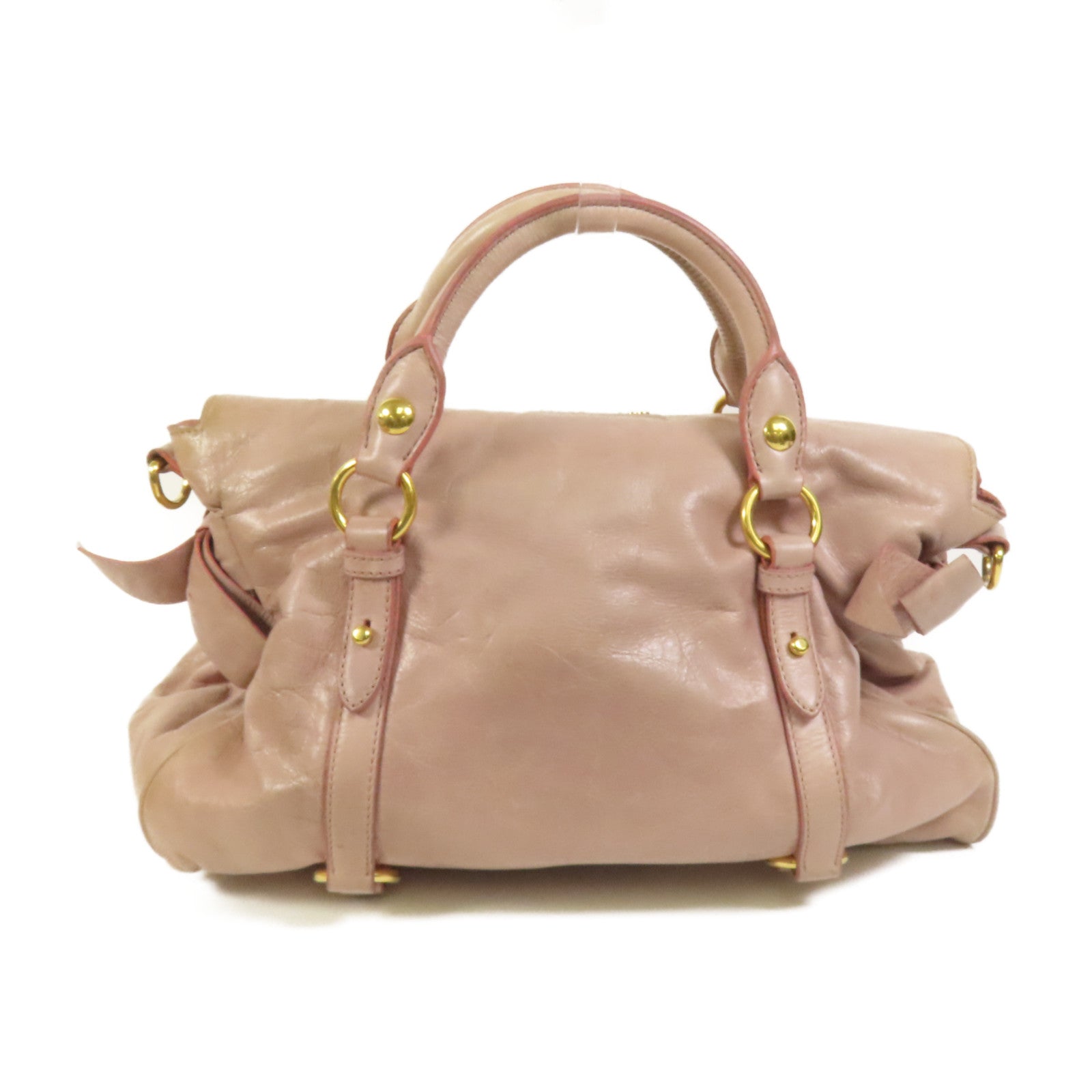 Miu Miu 牛皮皮革2way Shoulder Bag金扣手挽肩背兩用袋