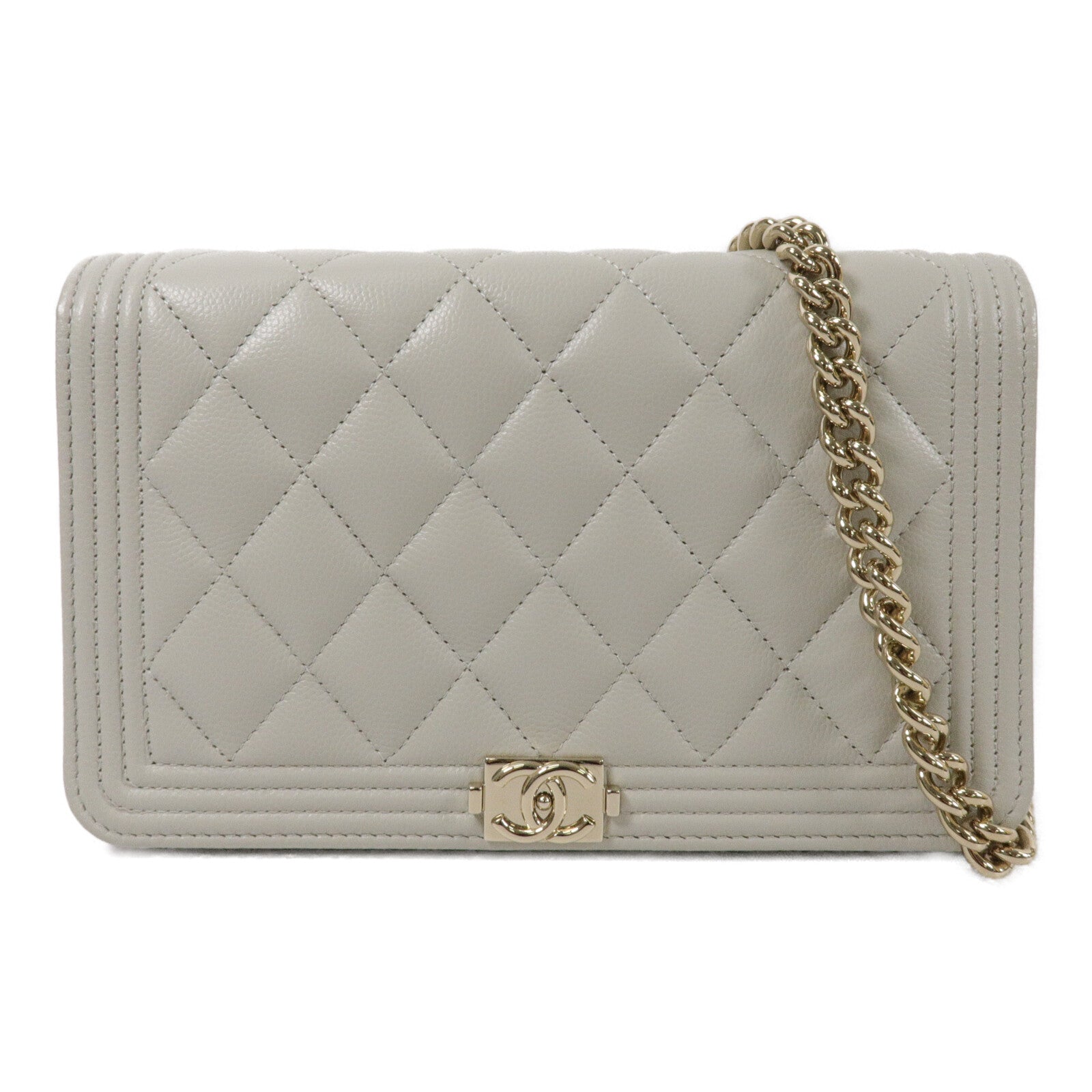 CHANEL 牛皮皮革WOC Wallet On Chain鏈帶肩背袋