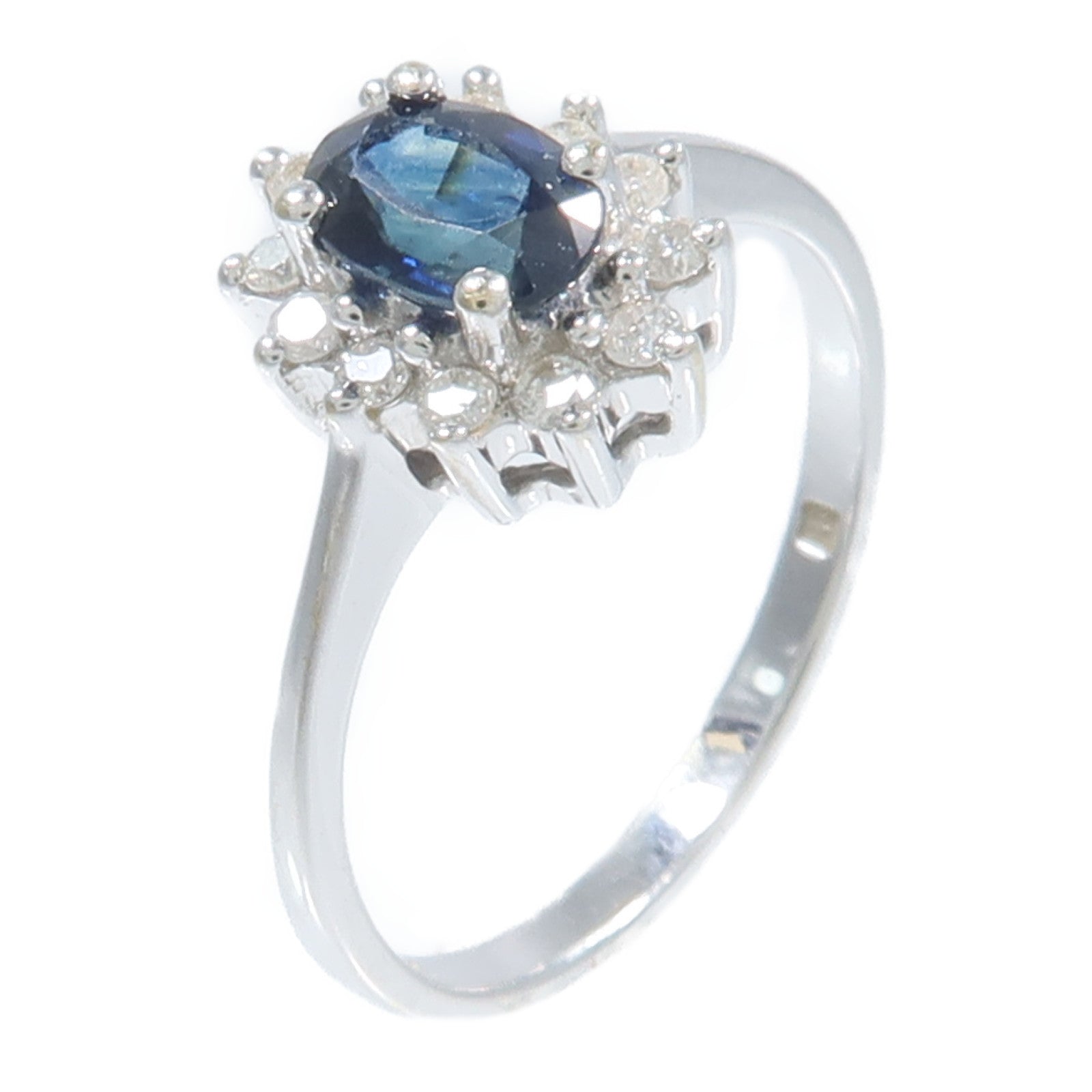 JEWELRY 18K白金Sapphire Ring藍寶石戒指