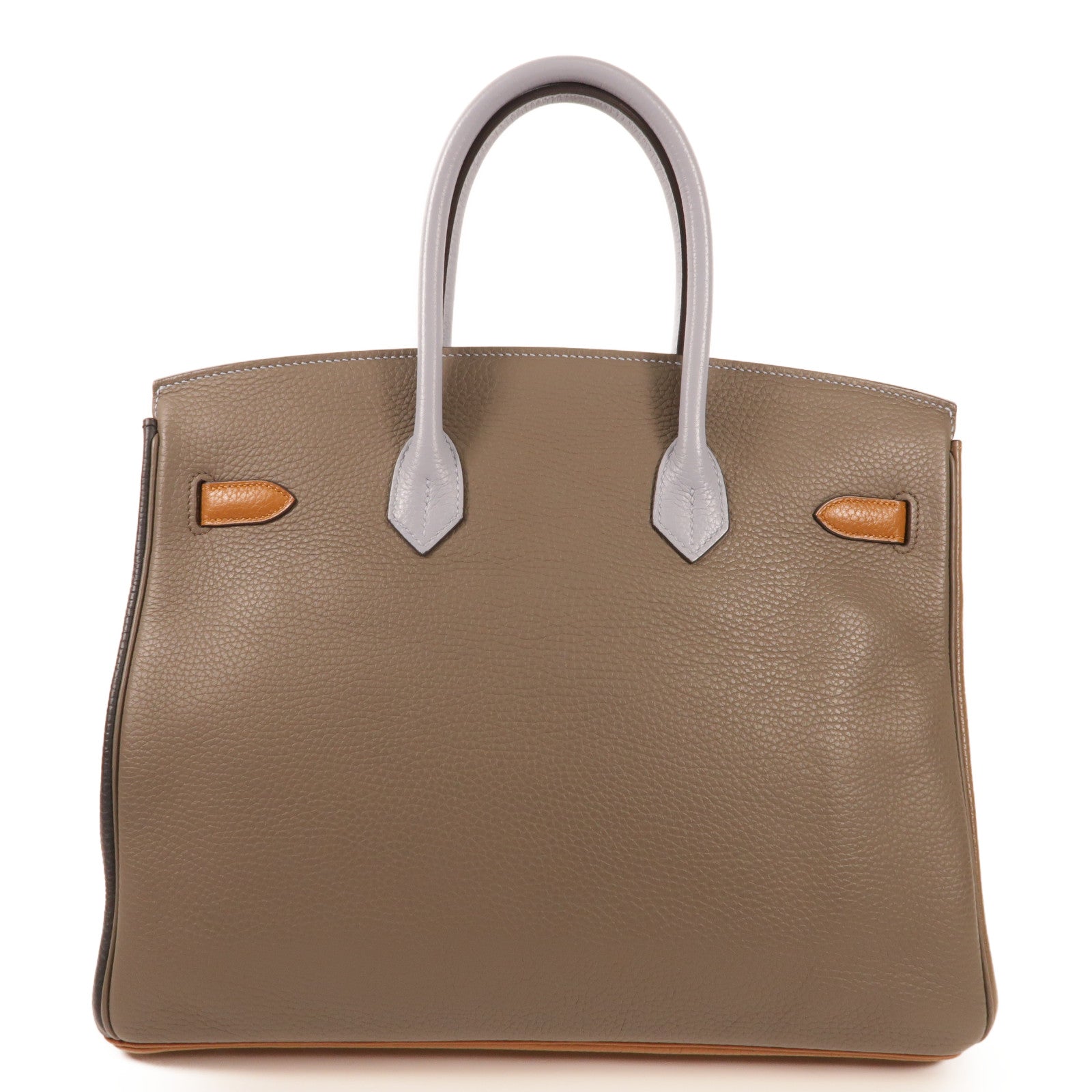 HERMES Clemence皮革Birkin 35銀扣手挽袋 Anemone