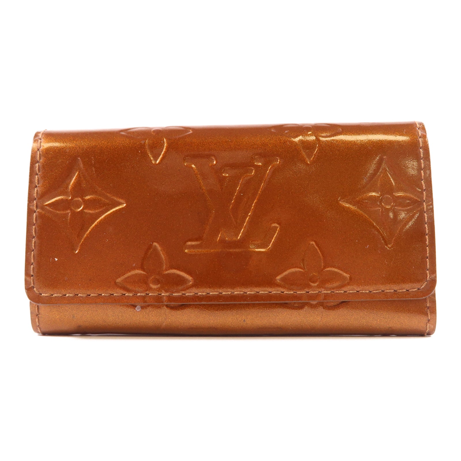 LOUIS VUITTON 漆皮皮革Key Holder金扣鎖匙包