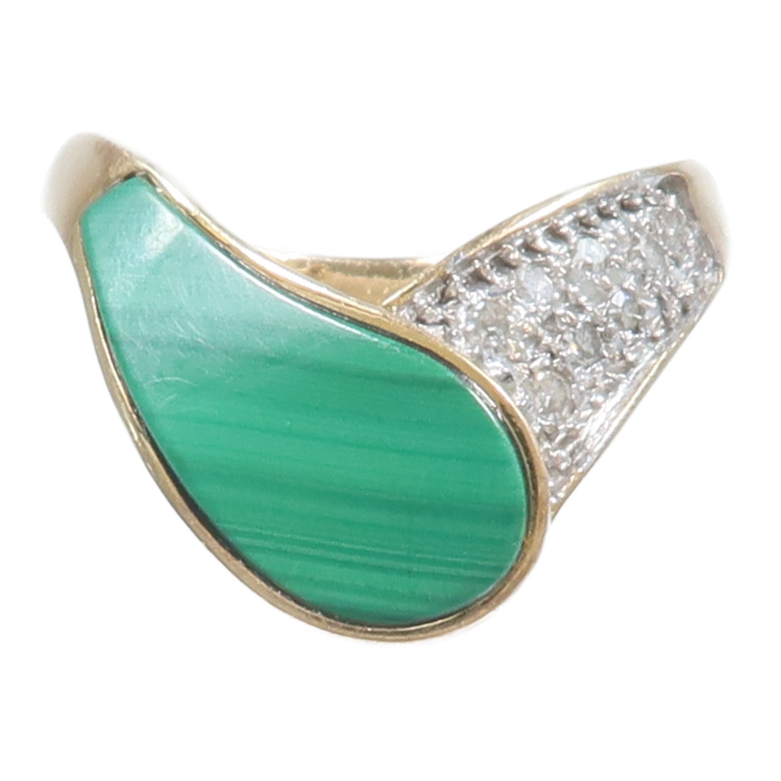 JEWELRY 18K黃金/白金Maiachite Ring孔雀石戒指