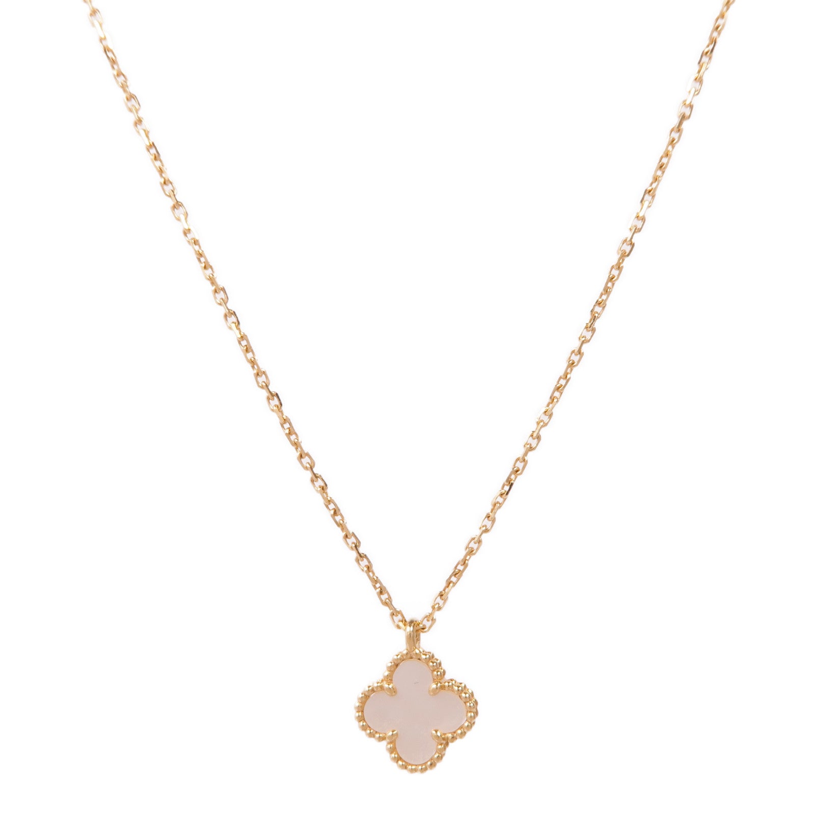 Van Cleef & Arpels 18K黃金Sweet Alhambra pendant Mother of Pearl Necklace珍珠母貝項鍊