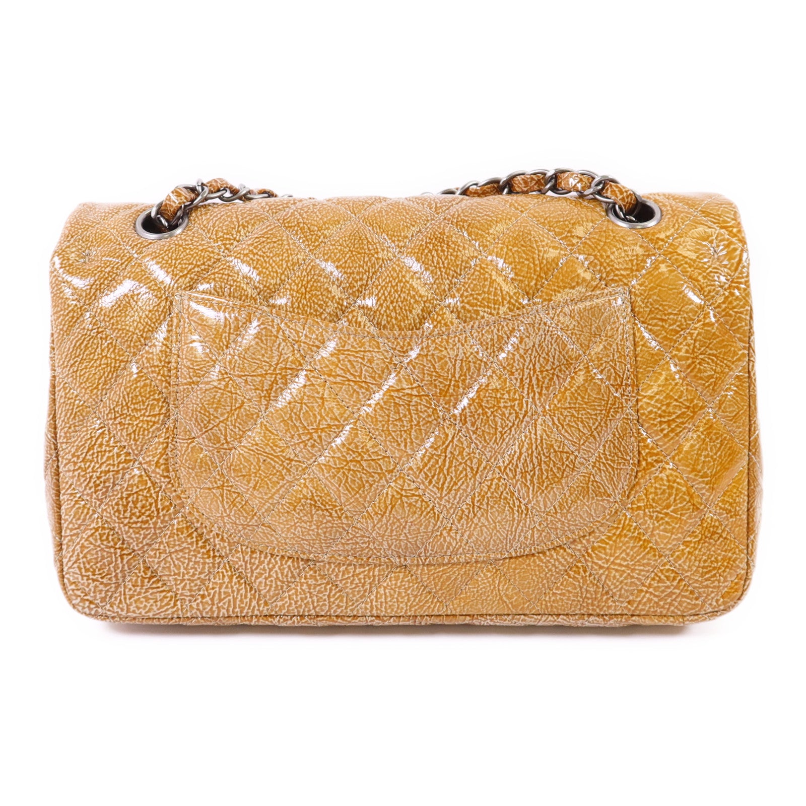 CHANEL 牛皮皮革Shoulder Bag銀扣鏈帶肩背袋