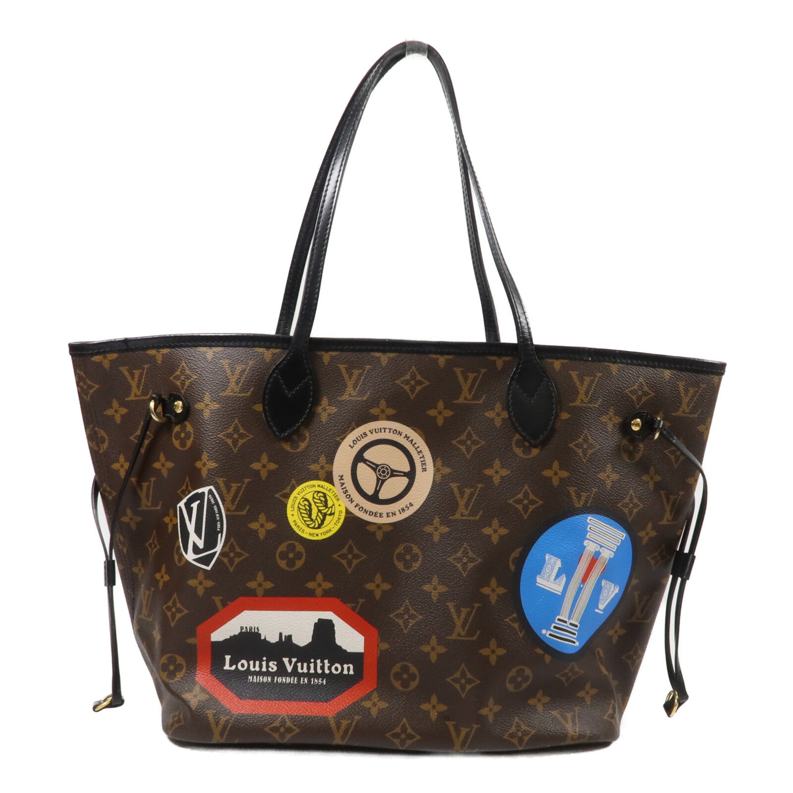 LOUIS VUITTON Monogram World Tour Neverfull MM手挽袋