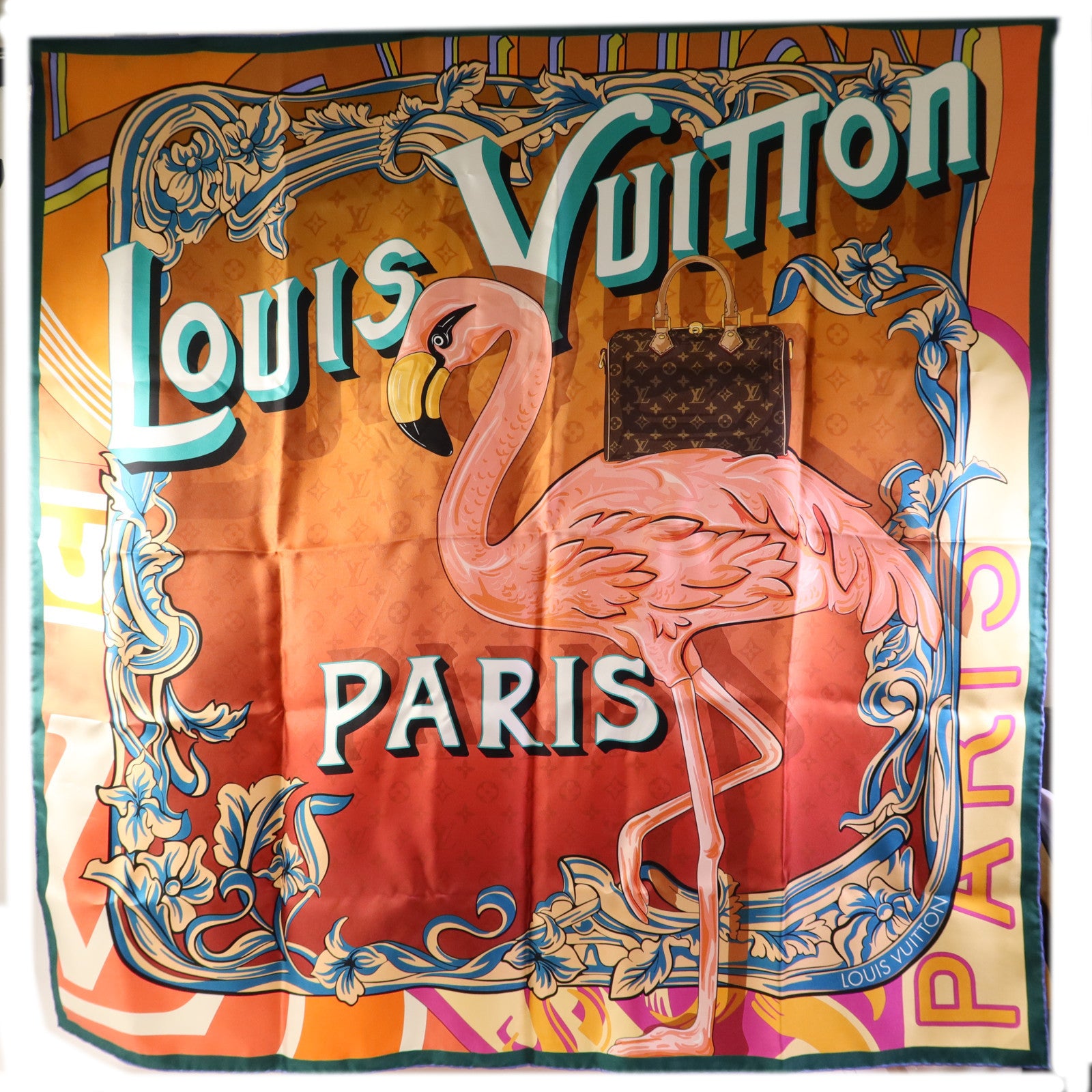 LOUIS VUITTON 【萬聖節商品】絲質Through The Window 90 Scarf絲巾