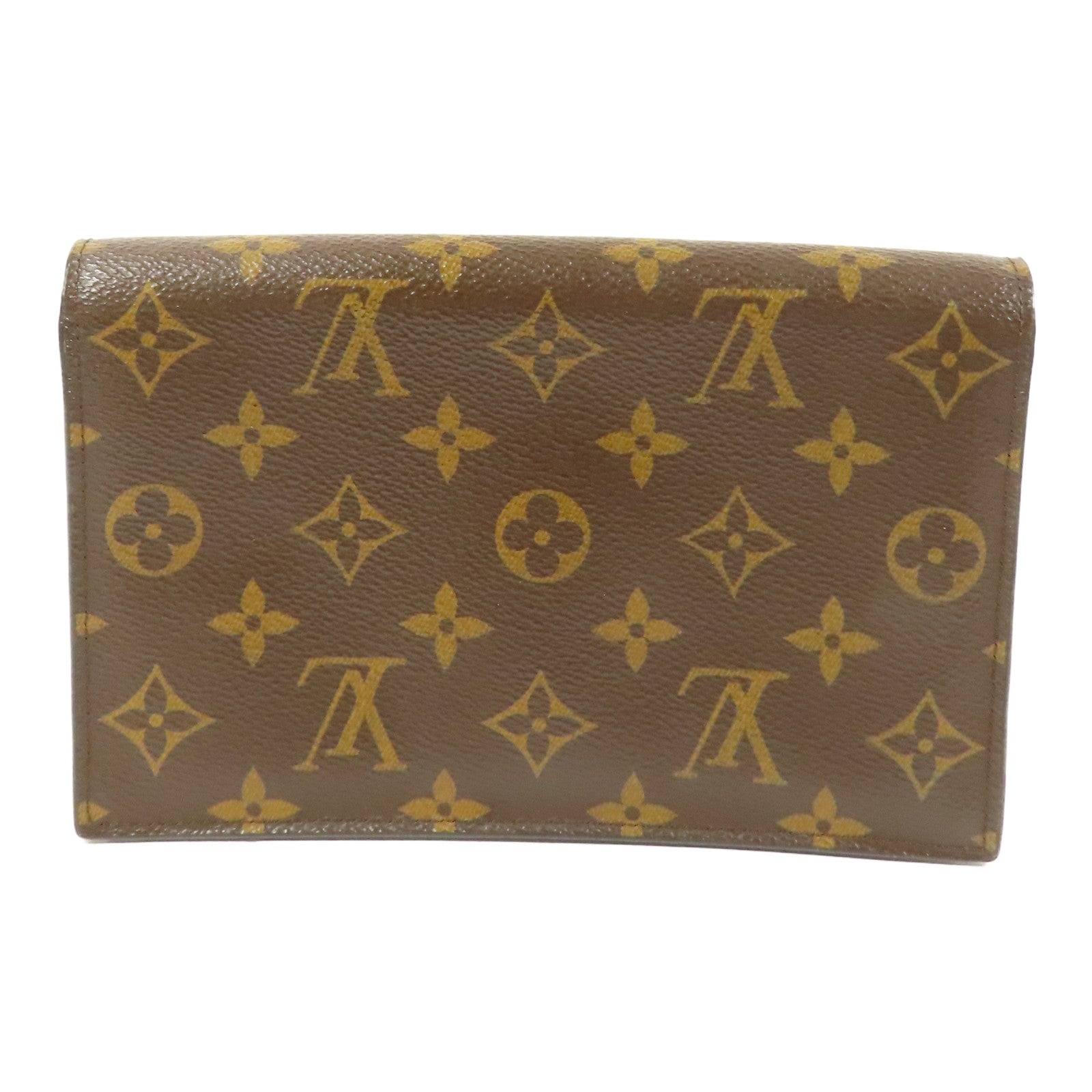 LOUIS VUITTON 【激減優惠】Monogram Portefeuille Flore金扣鏈帶肩背袋