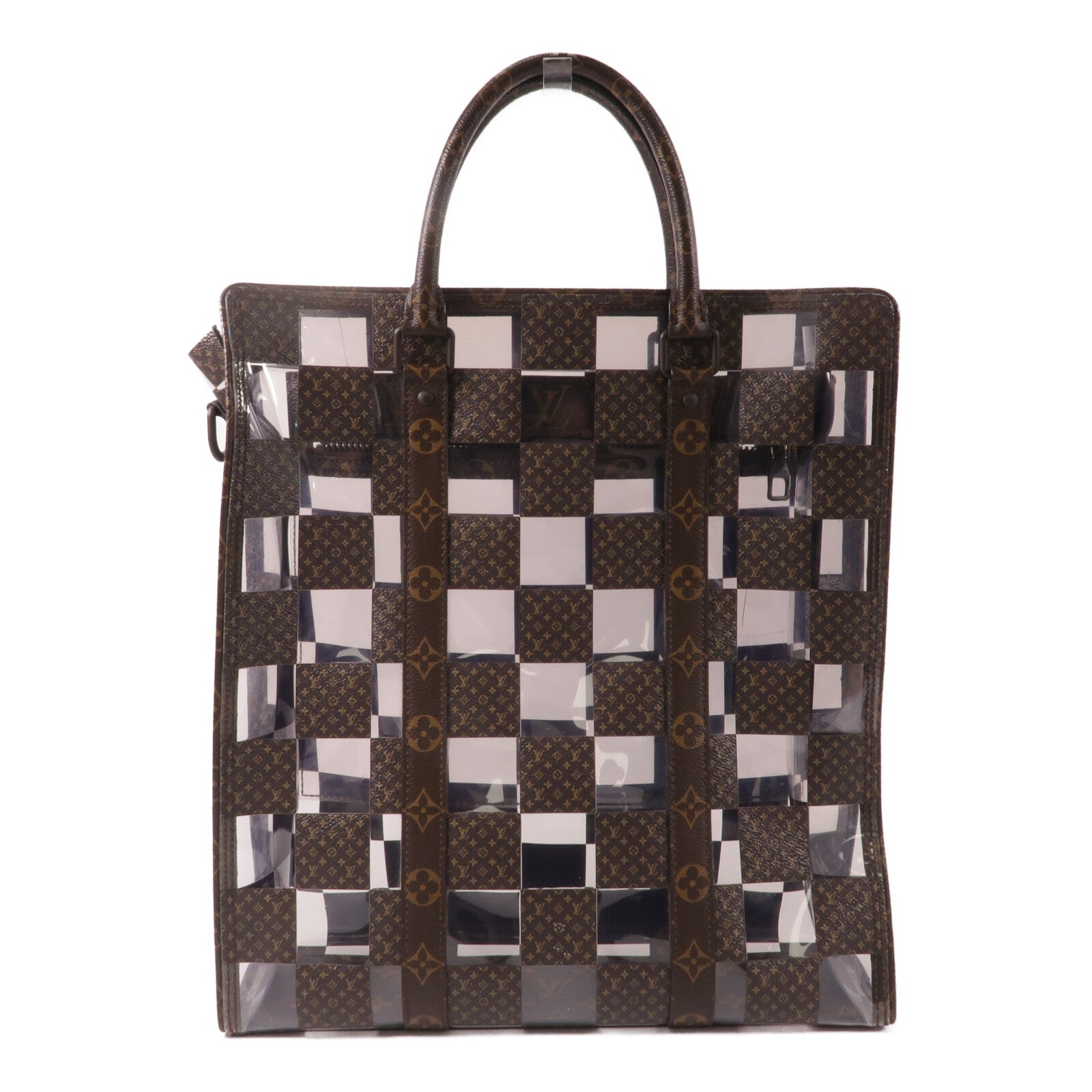 LOUIS VUITTON Monogram Chess Sac Plat手挽肩背兩用袋
