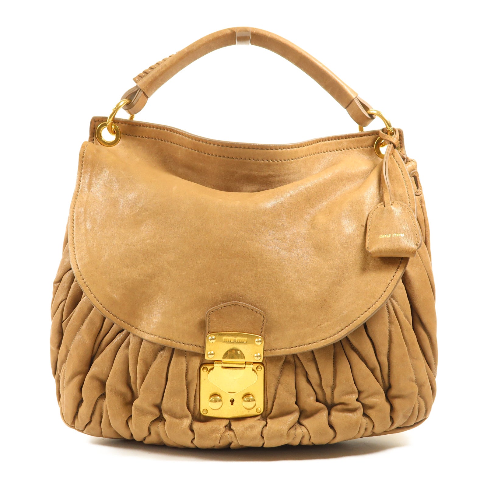 Miu Miu 牛皮皮革Shoulder Bag金扣手挽袋