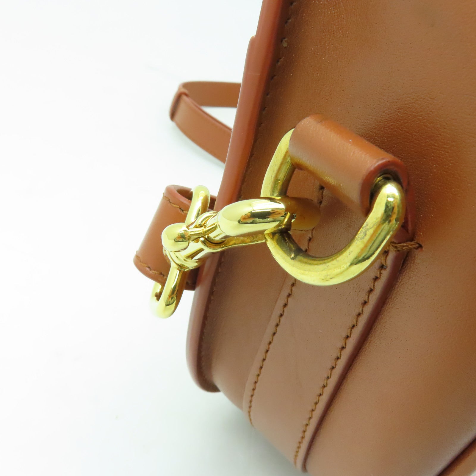 Dior 牛皮皮革Bobby Medium Bag金扣肩背袋棕色
