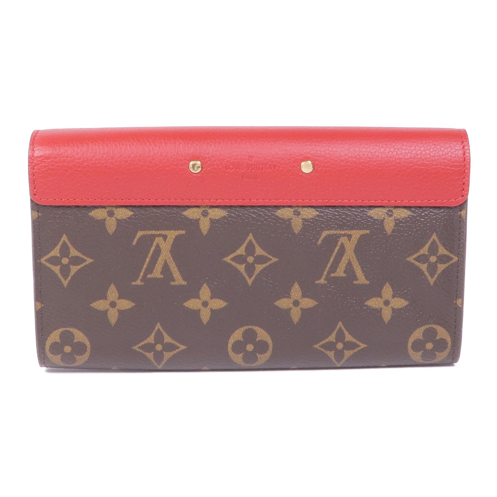 LOUIS VUITTON Monogram Portefeuille Pallas Long Wallet金扣長錢包