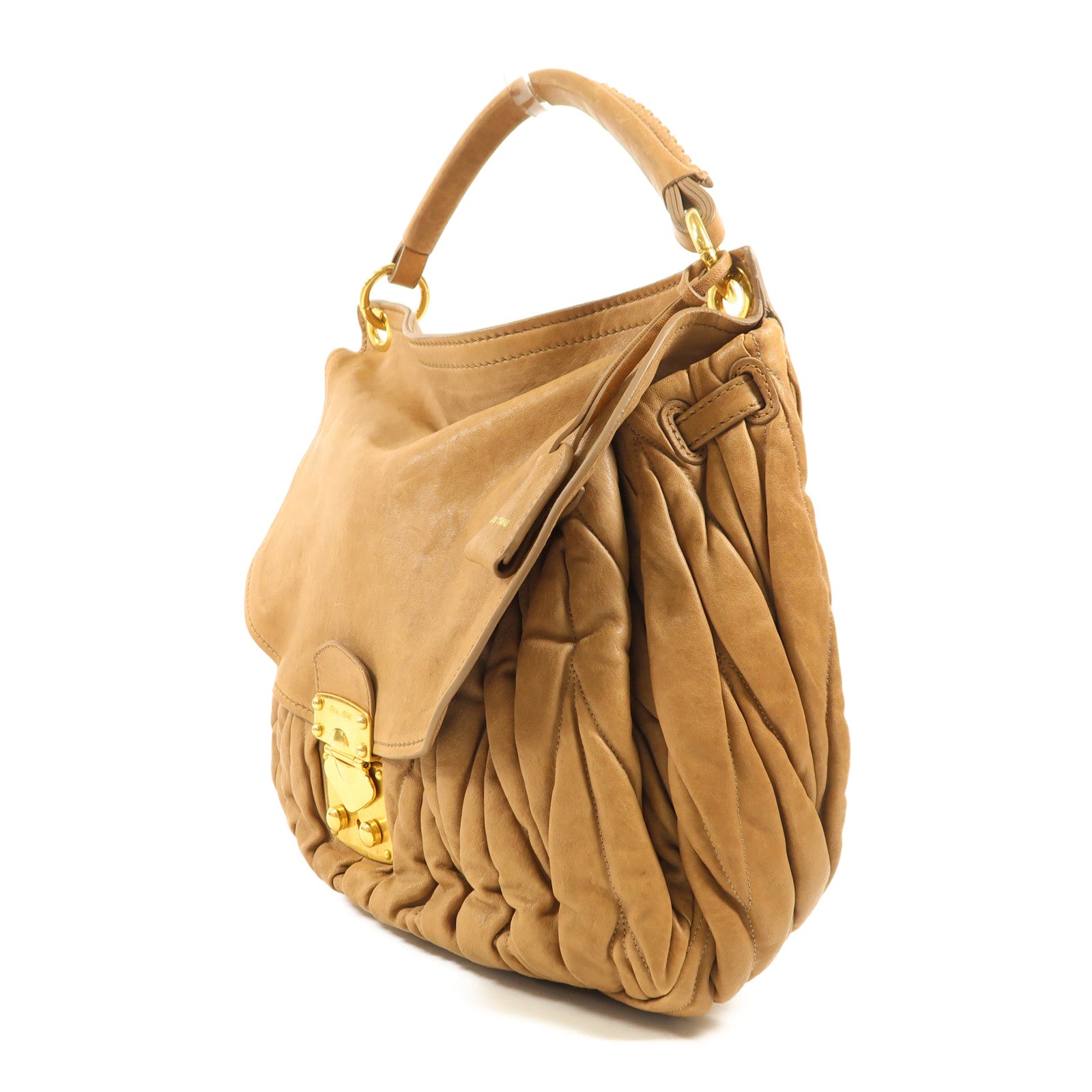 Miu Miu 牛皮皮革Shoulder Bag金扣手挽袋