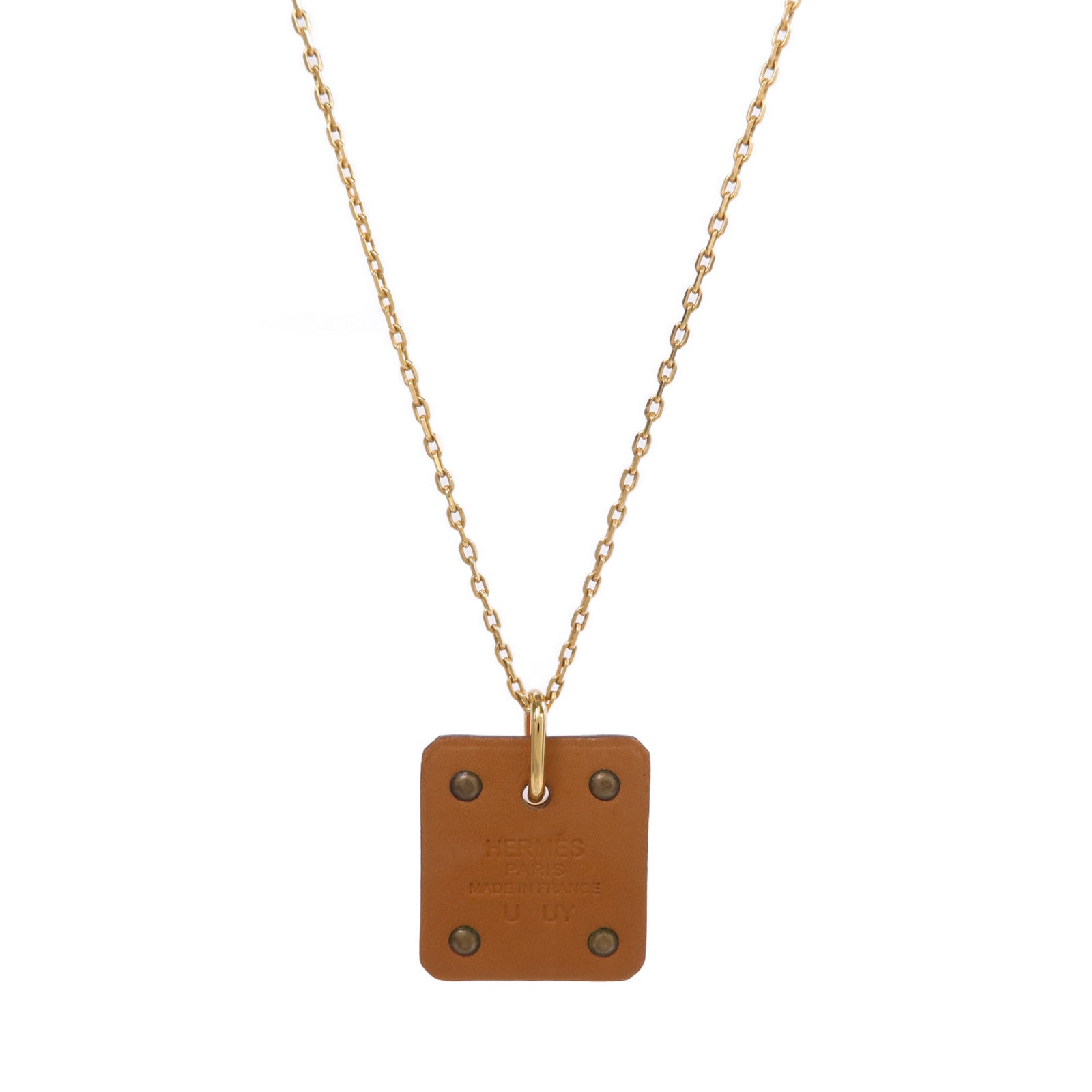 HERMES 【激減優惠】金屬/皮革As De Coeur Necklace項鍊