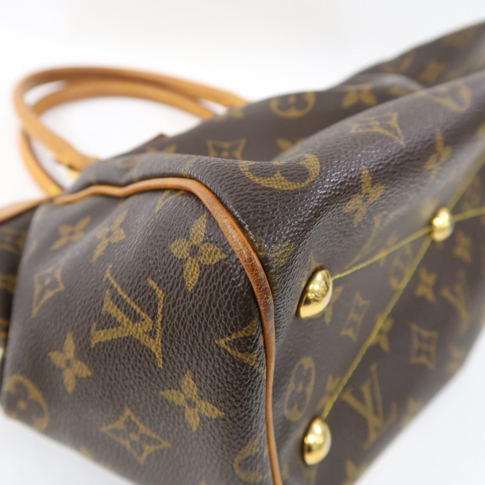LOUIS VUITTON 【激減優惠】Monogram Tivoli PM金扣肩背袋啡色