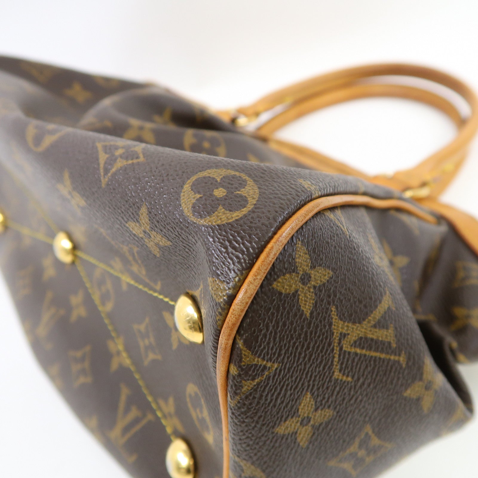 LOUIS VUITTON 【激減優惠】Monogram Tivoli PM金扣肩背袋啡色