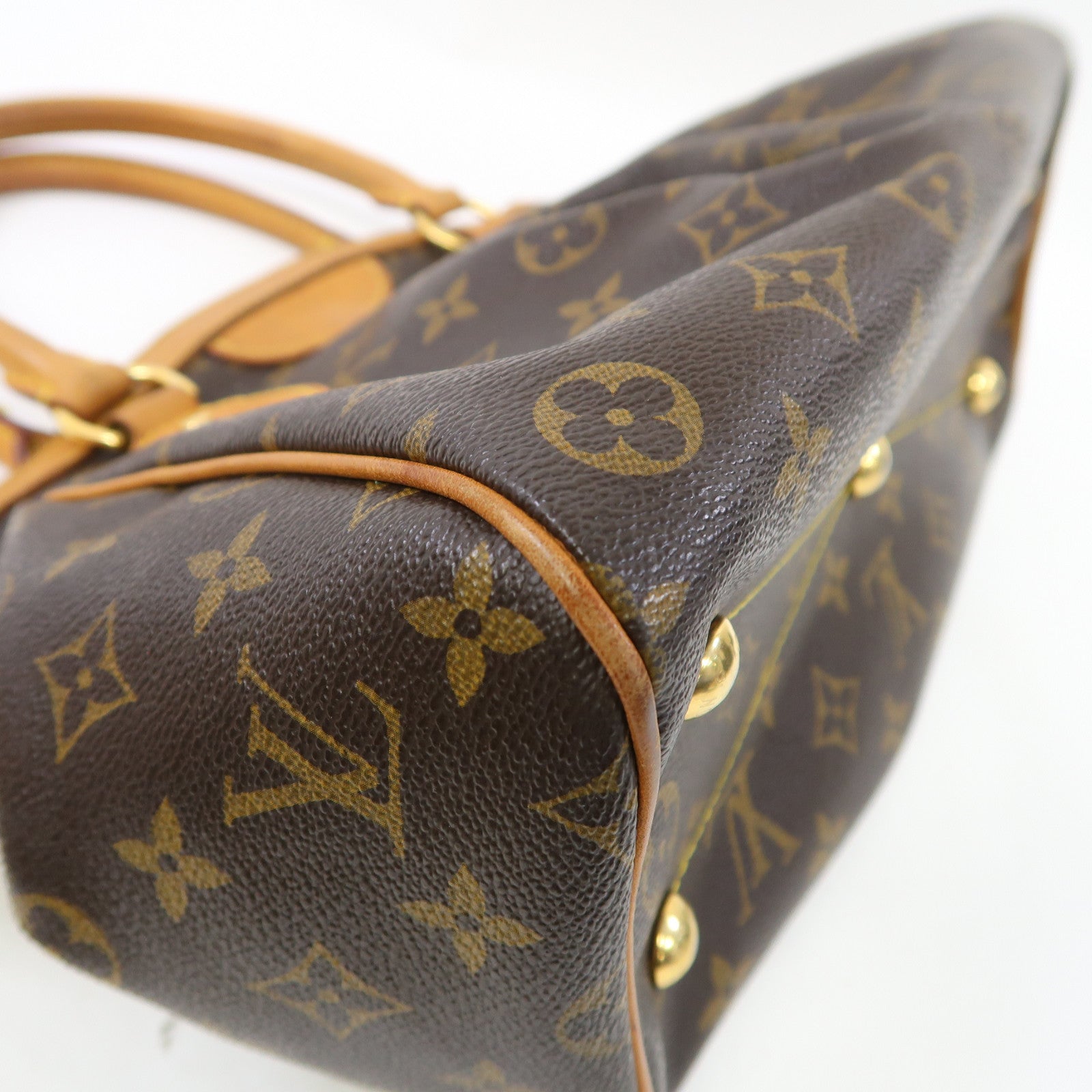 LOUIS VUITTON 【激減優惠】Monogram Tivoli PM金扣肩背袋啡色