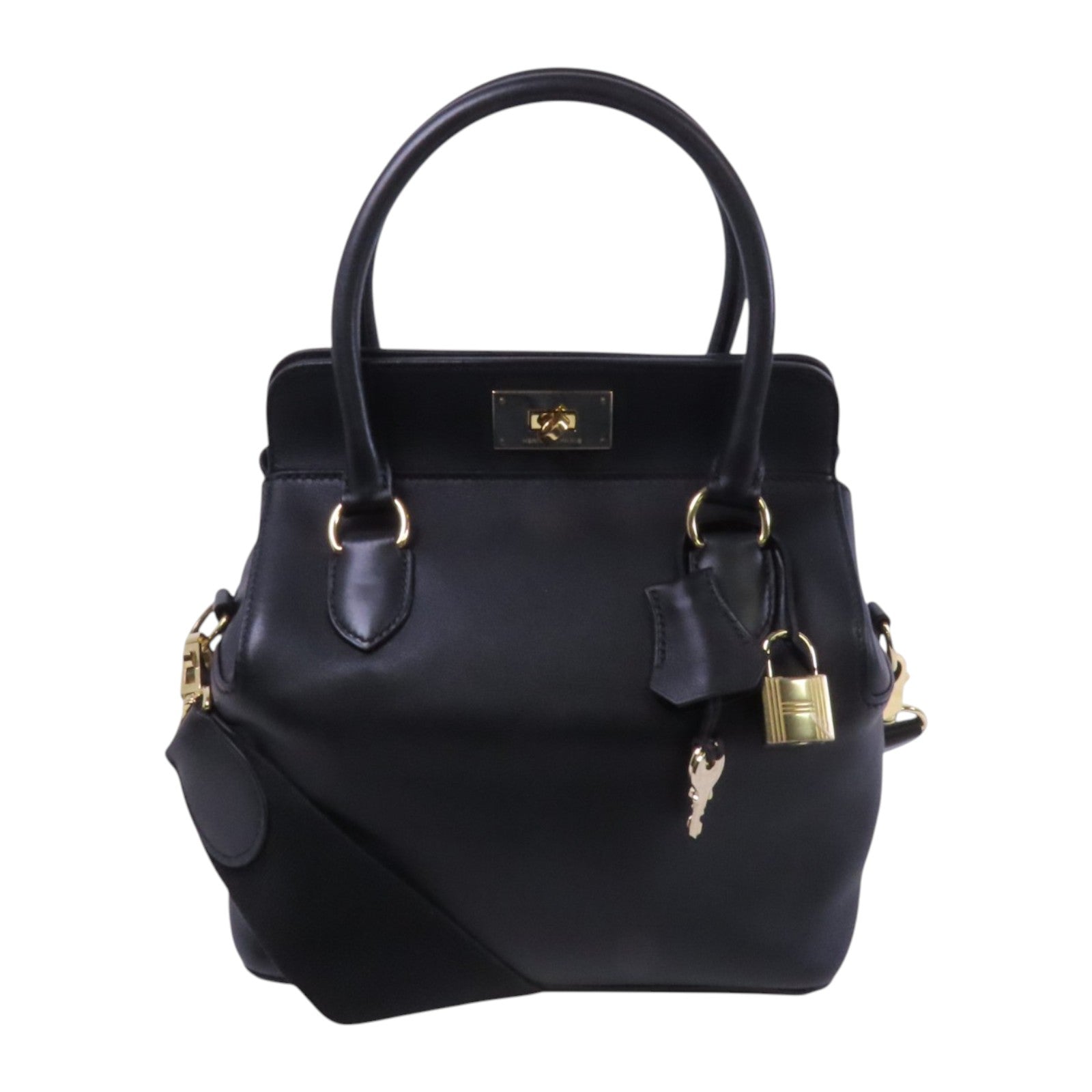 HERMES Swift皮革Tool Box 20金扣手挽肩背兩用袋