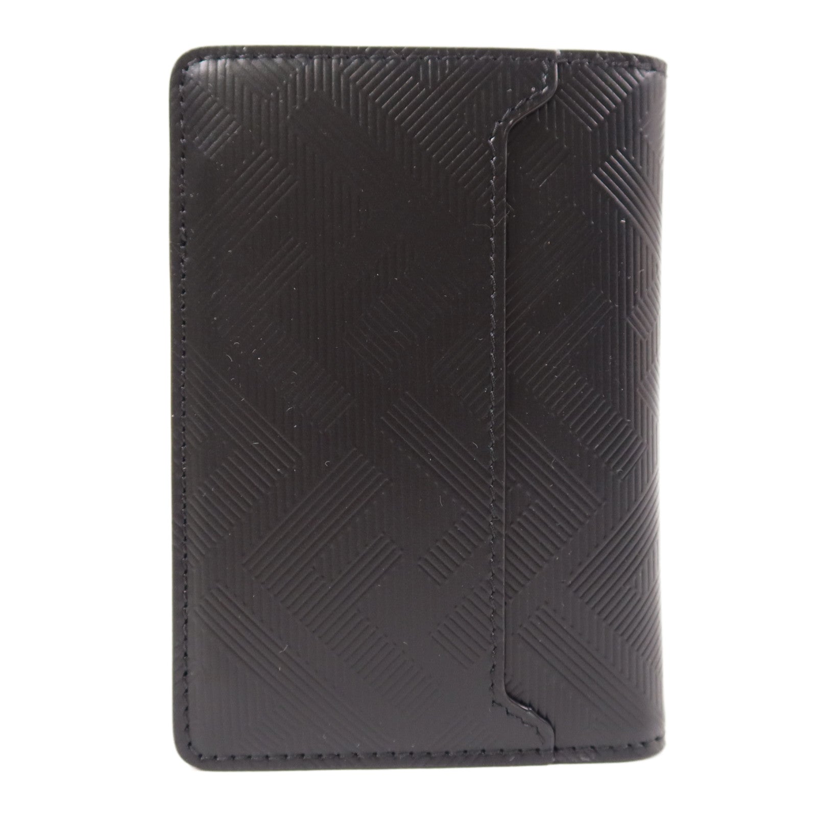 FENDI SHW Shadow Card Case Calfskin Leather Black