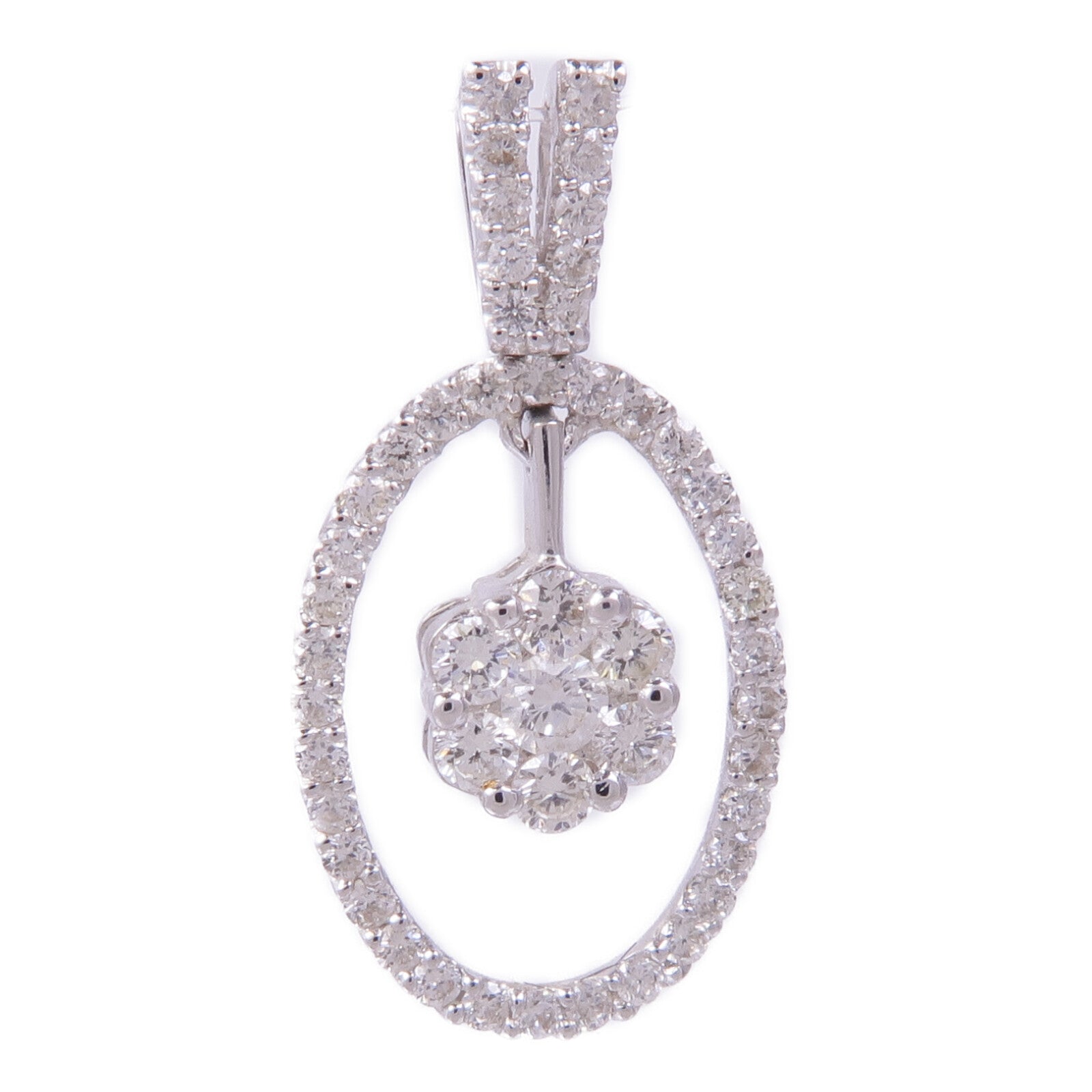 JEWELRY 18K白金Diamond Pendant Top鑽石吊墜
