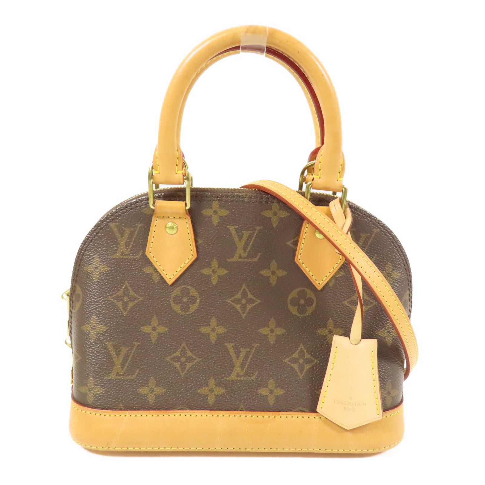 LOUIS VUITTON LV GHW Alma BB 2 Way Shoulder Bag Handbag 53152 Monogram Brown