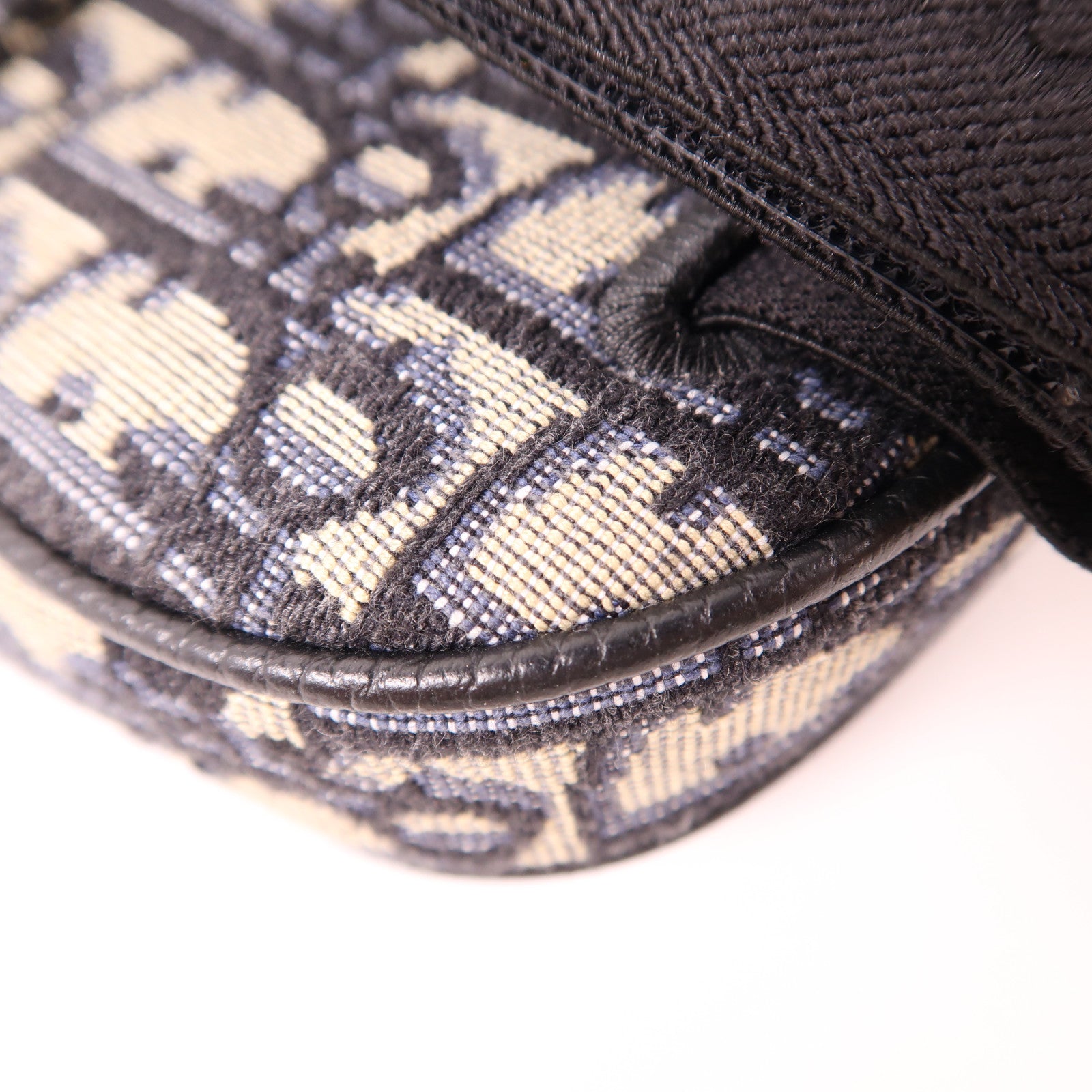 Dior 帆布Saddle Pouch銀扣手拿包