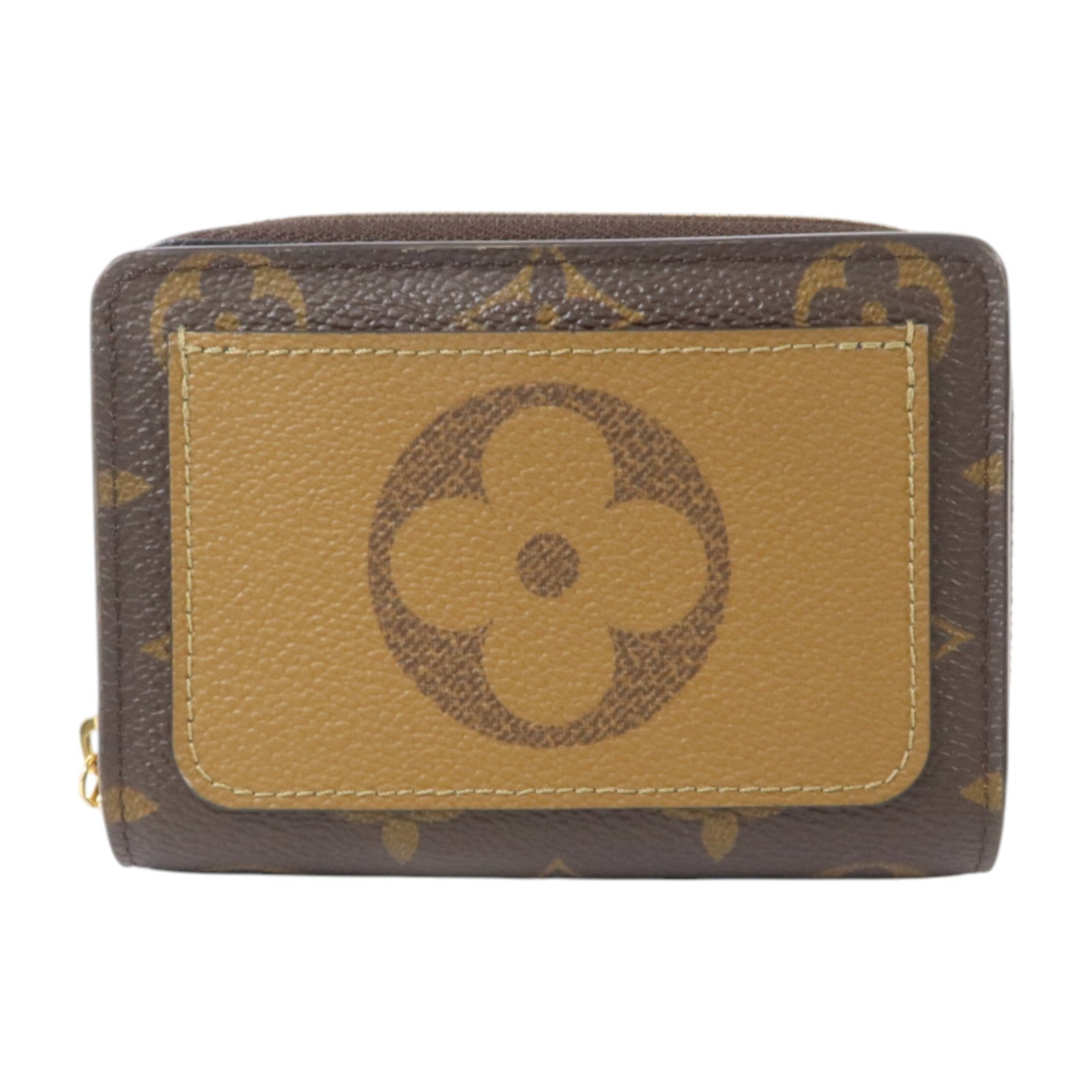 LOUIS VUITTON Monogram Reverse Lou Wallet金扣錢包