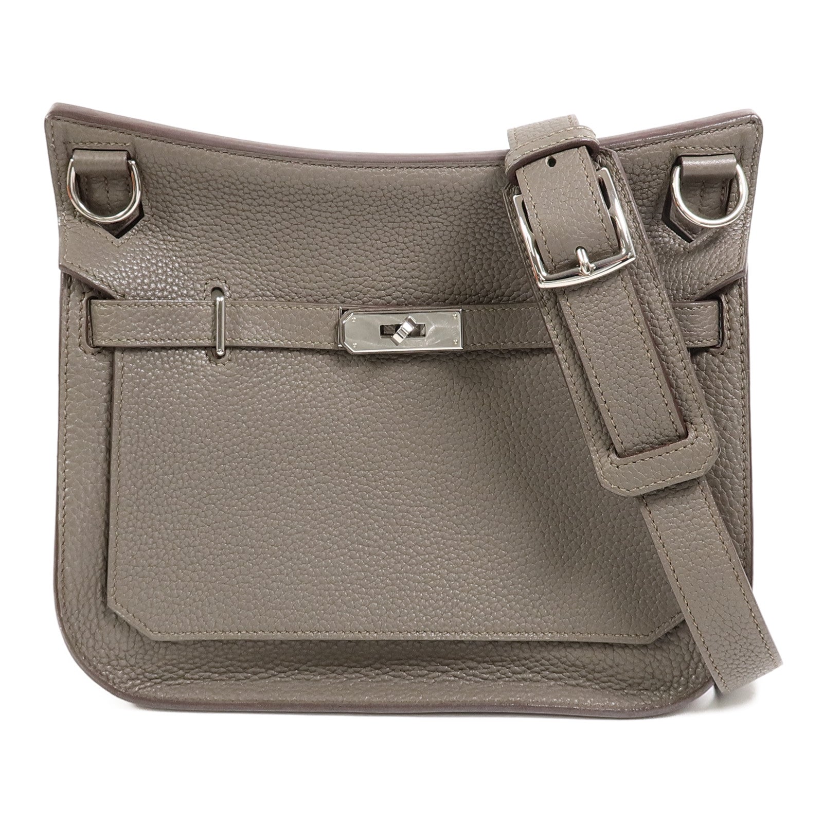 HERMES Togo皮革Jypsiere 28肩背袋Etain