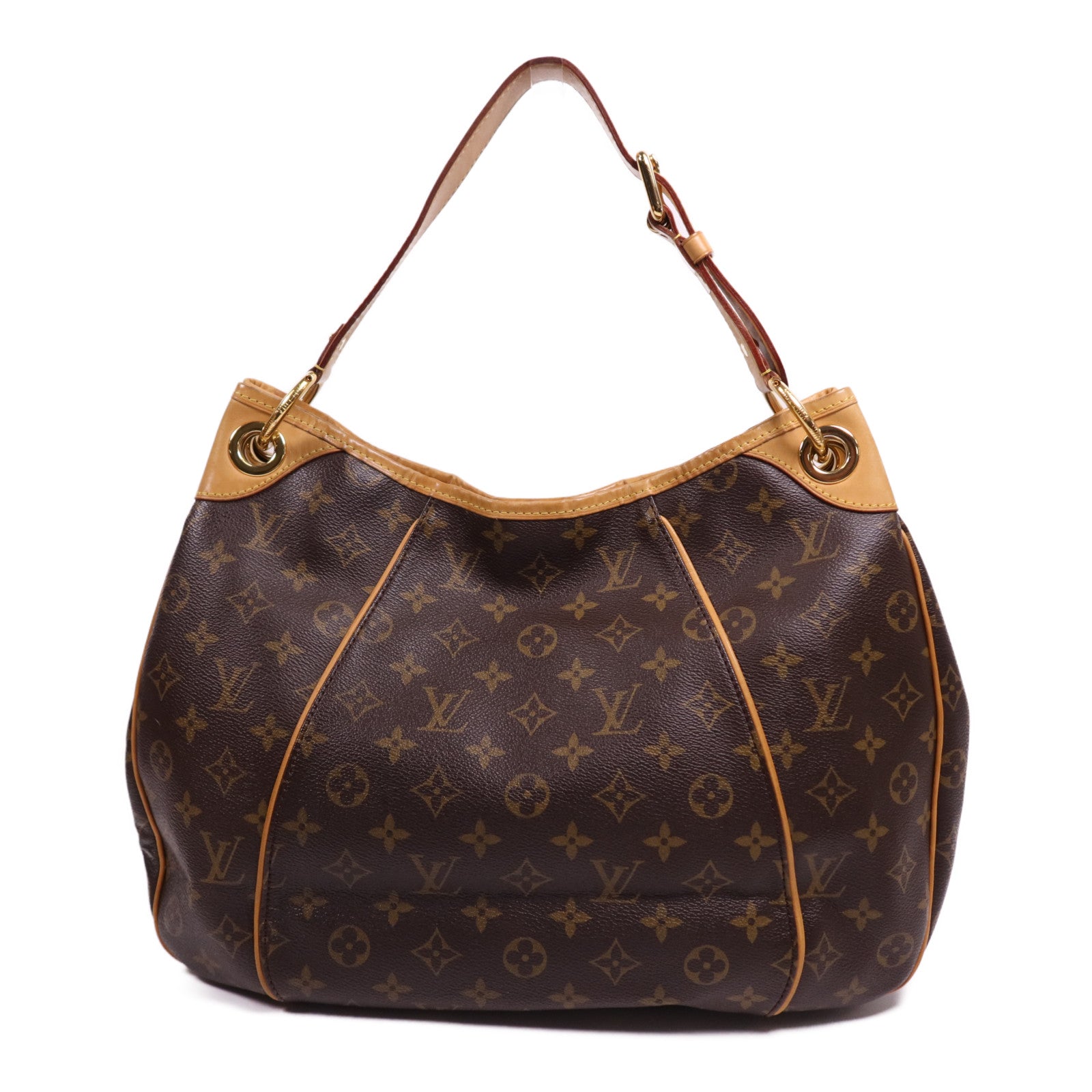 LOUIS VUITTON Monogram Galliera PM金扣肩背袋棕色