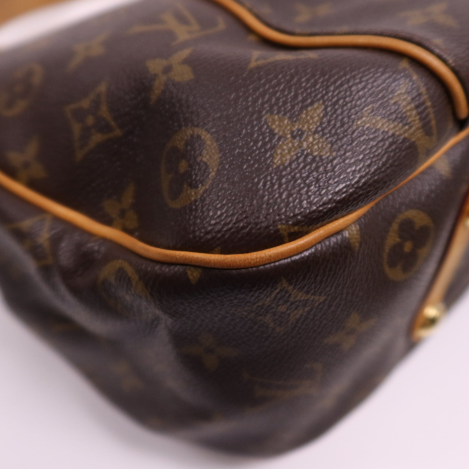 LOUIS VUITTON Monogram Galliera PM金扣肩背袋棕色