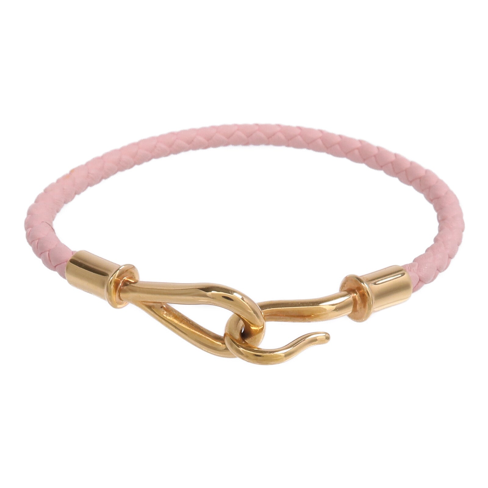 HERMES Swift皮革Jumbo H Bracelet手帶Rose Sakura