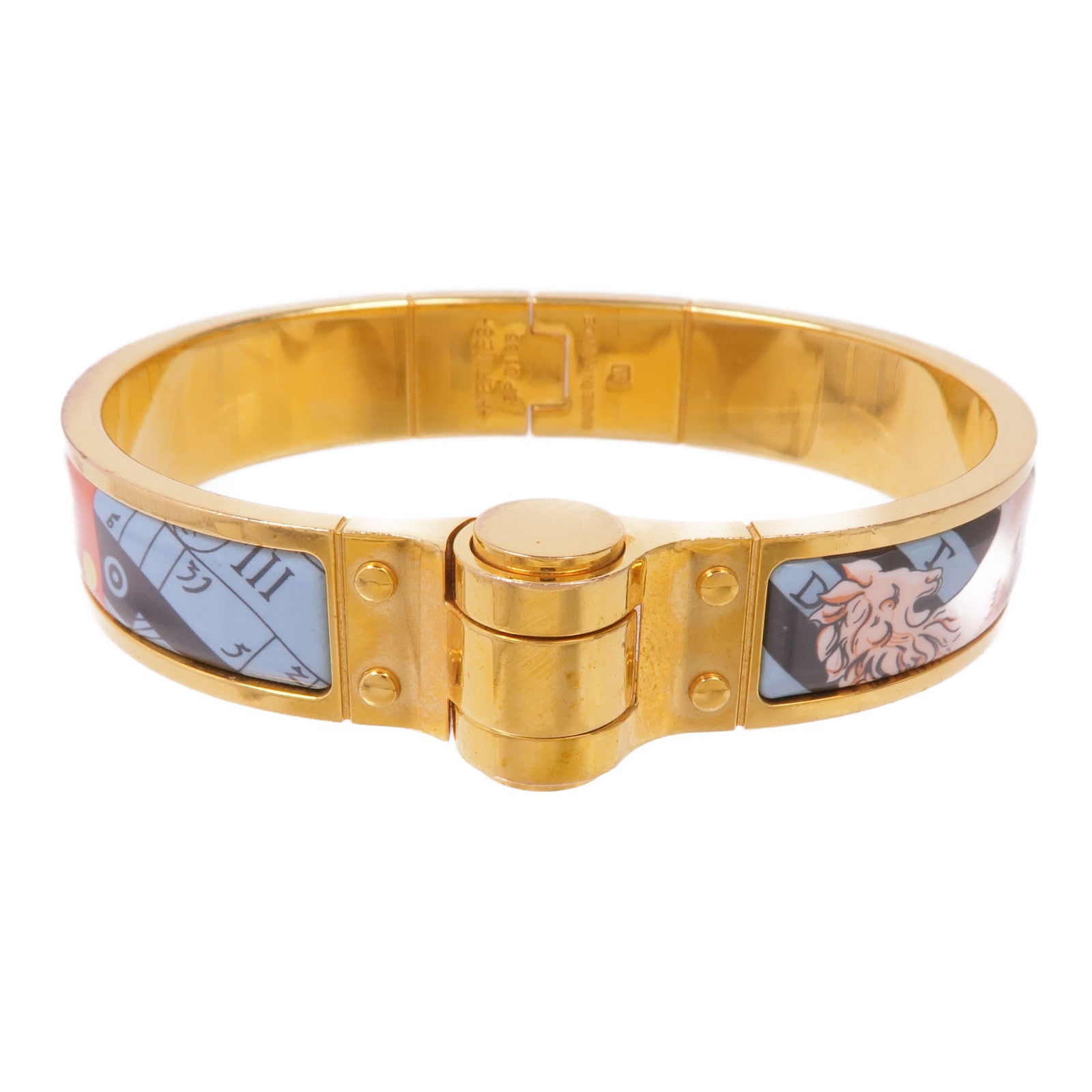 HERMES 金屬/琺瑯Charniere Bracelet手鐲