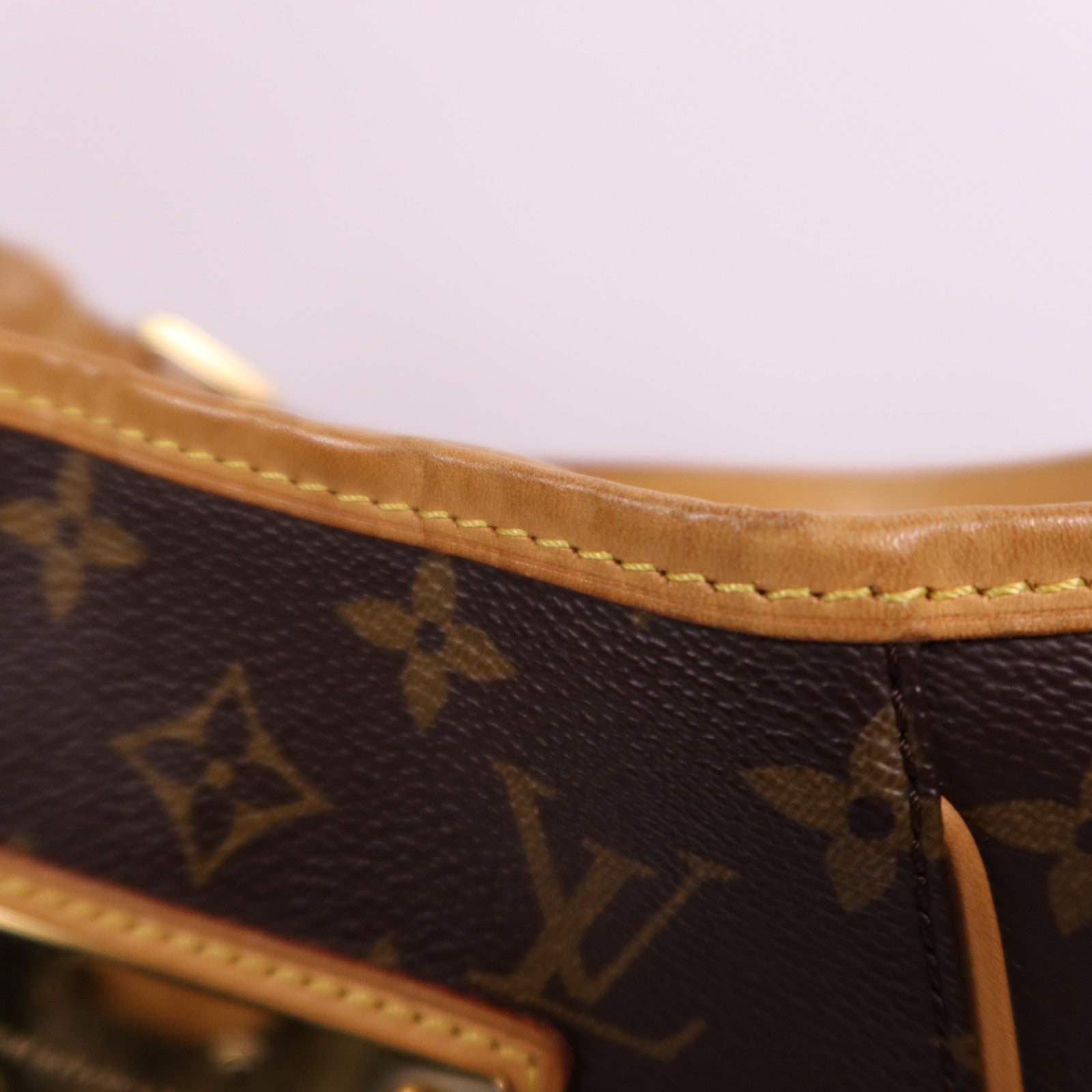 LOUIS VUITTON Monogram Galliera PM金扣肩背袋棕色