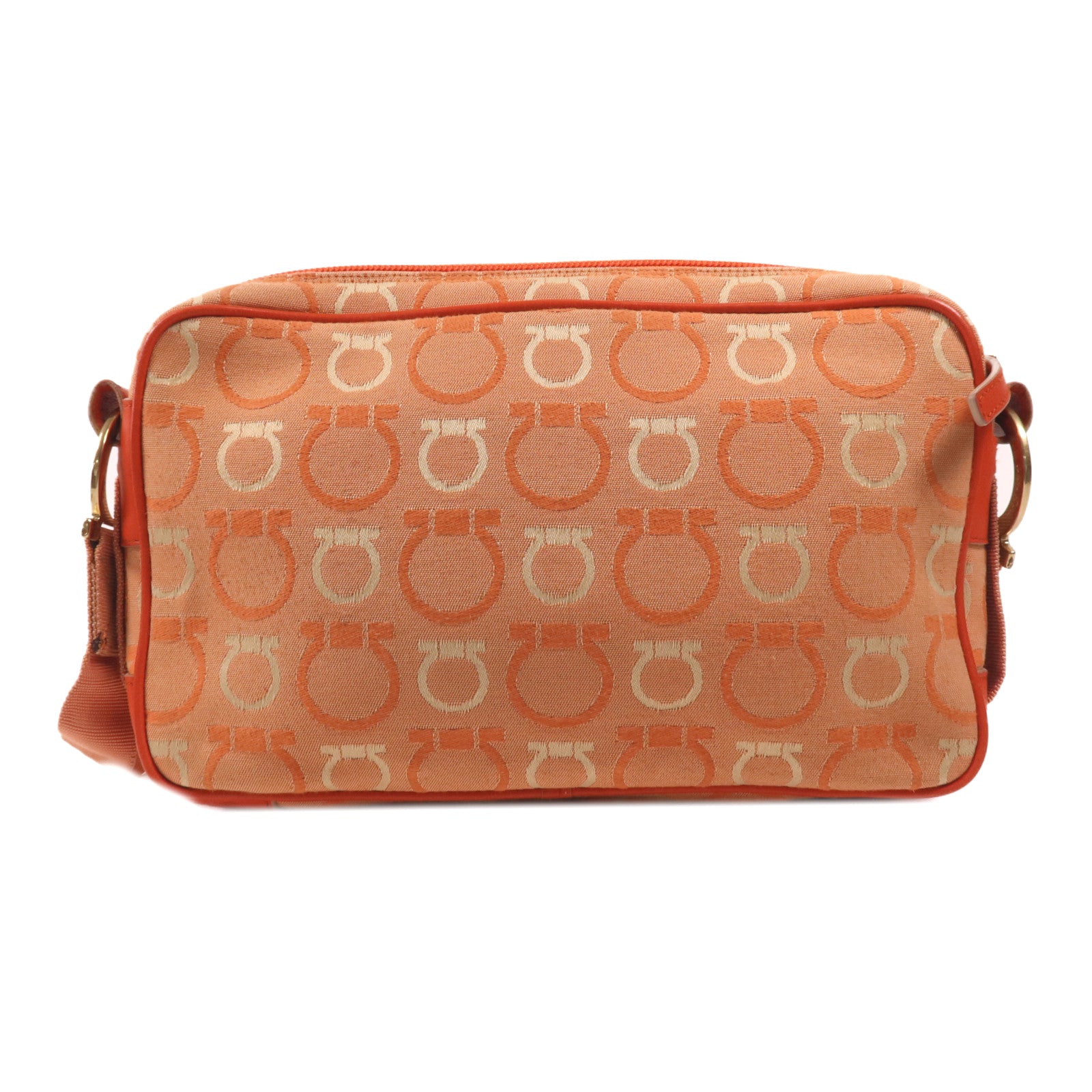 Salvatore Ferragamo 帆布Shoulder Bag金扣肩背袋