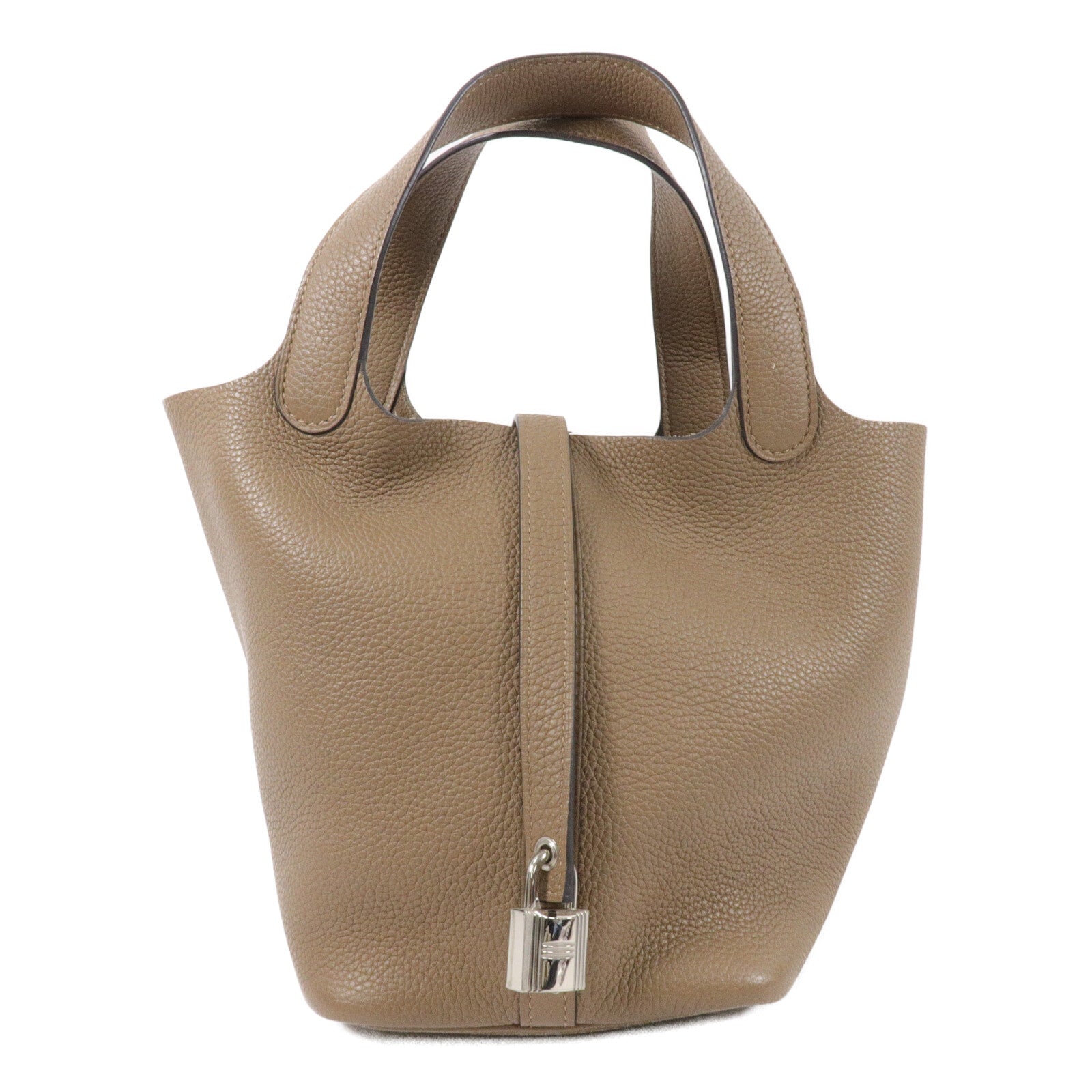 HERMES Clemence皮革Picotin PM手挽袋Trench