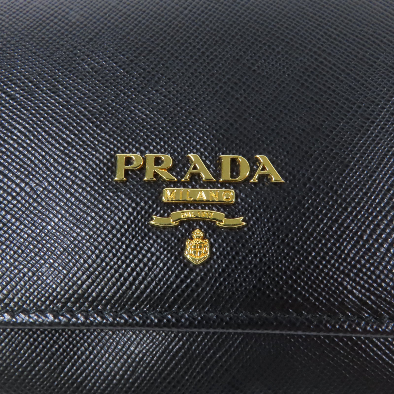PRADA Saffiano皮革Long Wallet金扣長錢包