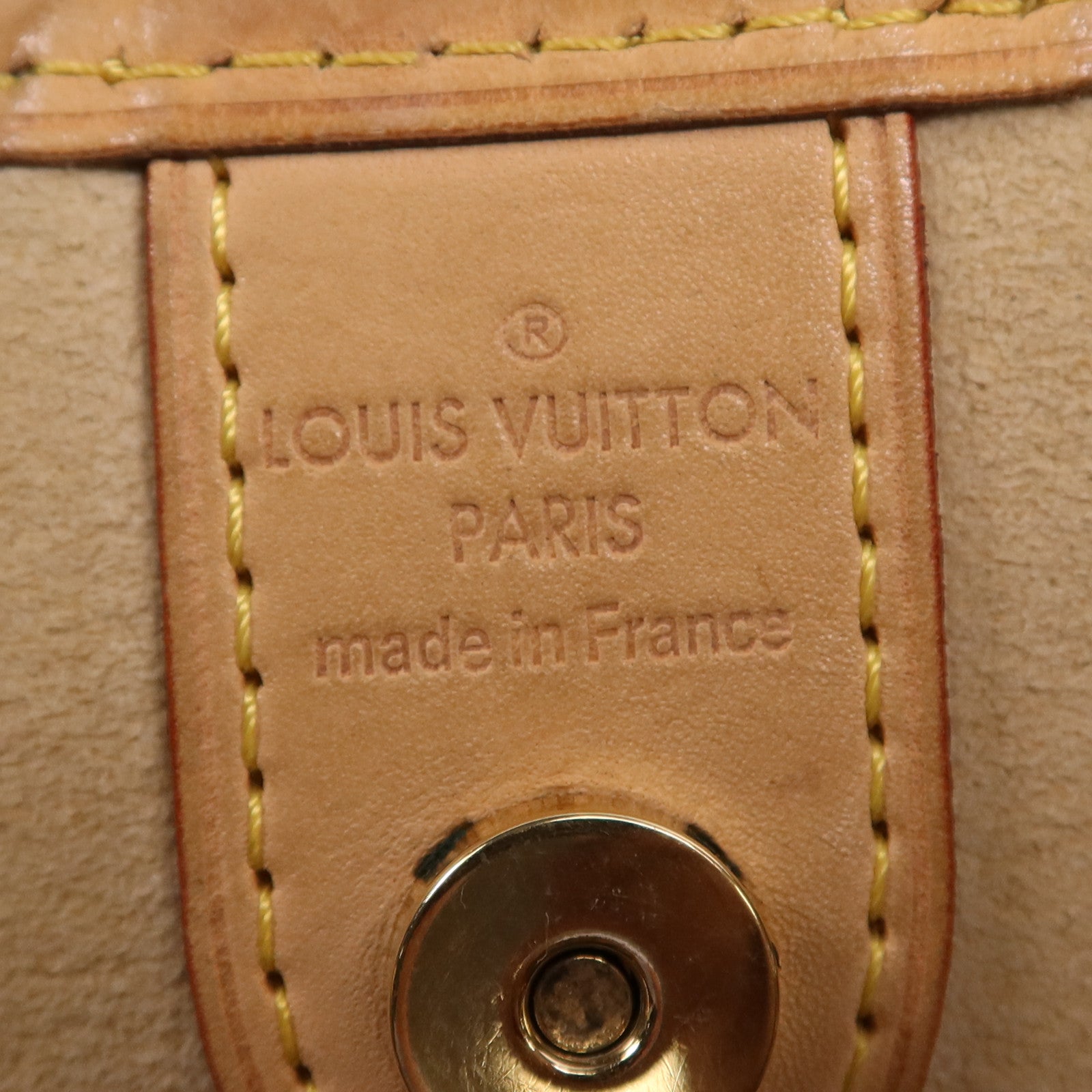 LOUIS VUITTON Monogram Galliera PM金扣肩背袋棕色