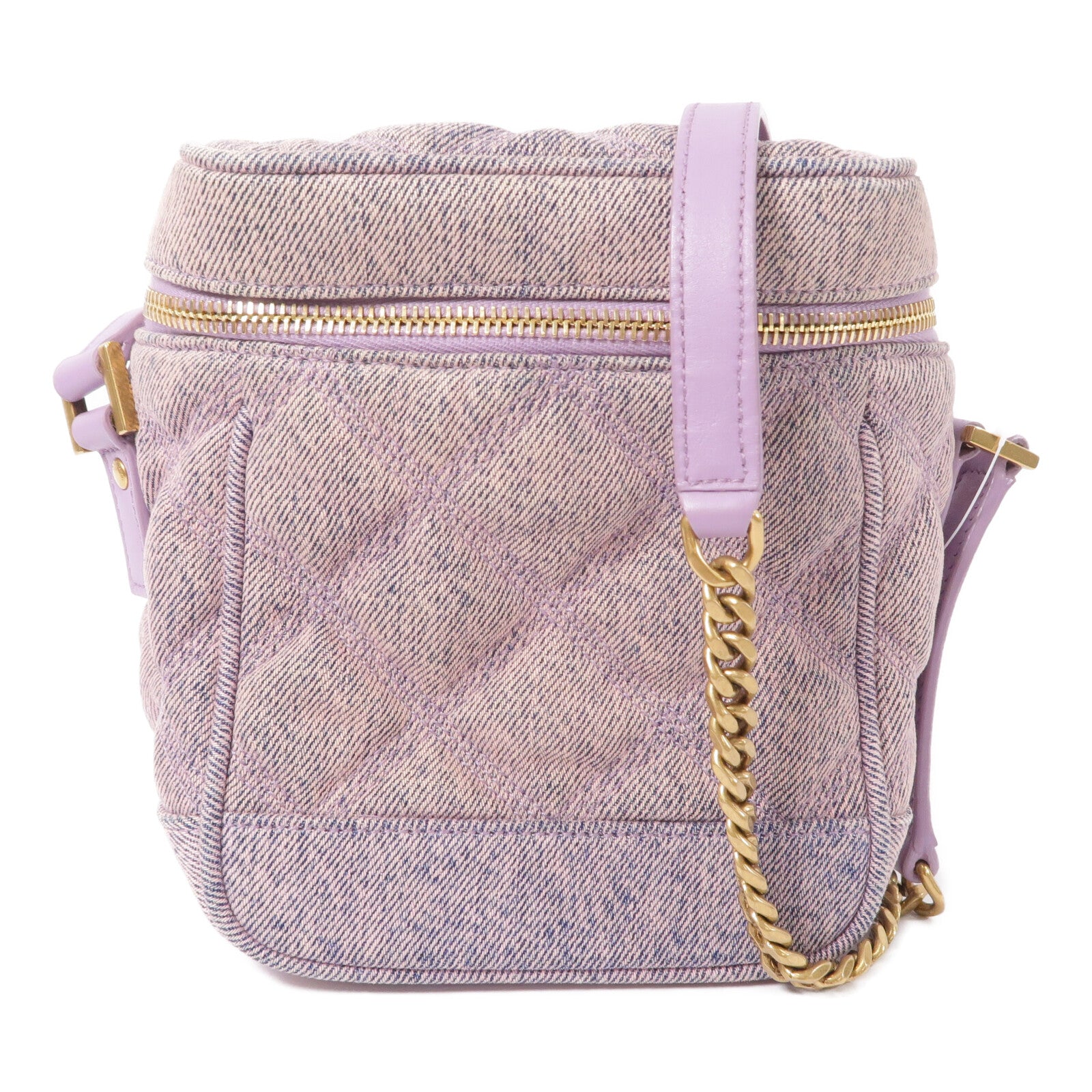 SAINT LAURENT 牛仔布Paris 80'S Vanity Bag鏈帶肩背袋