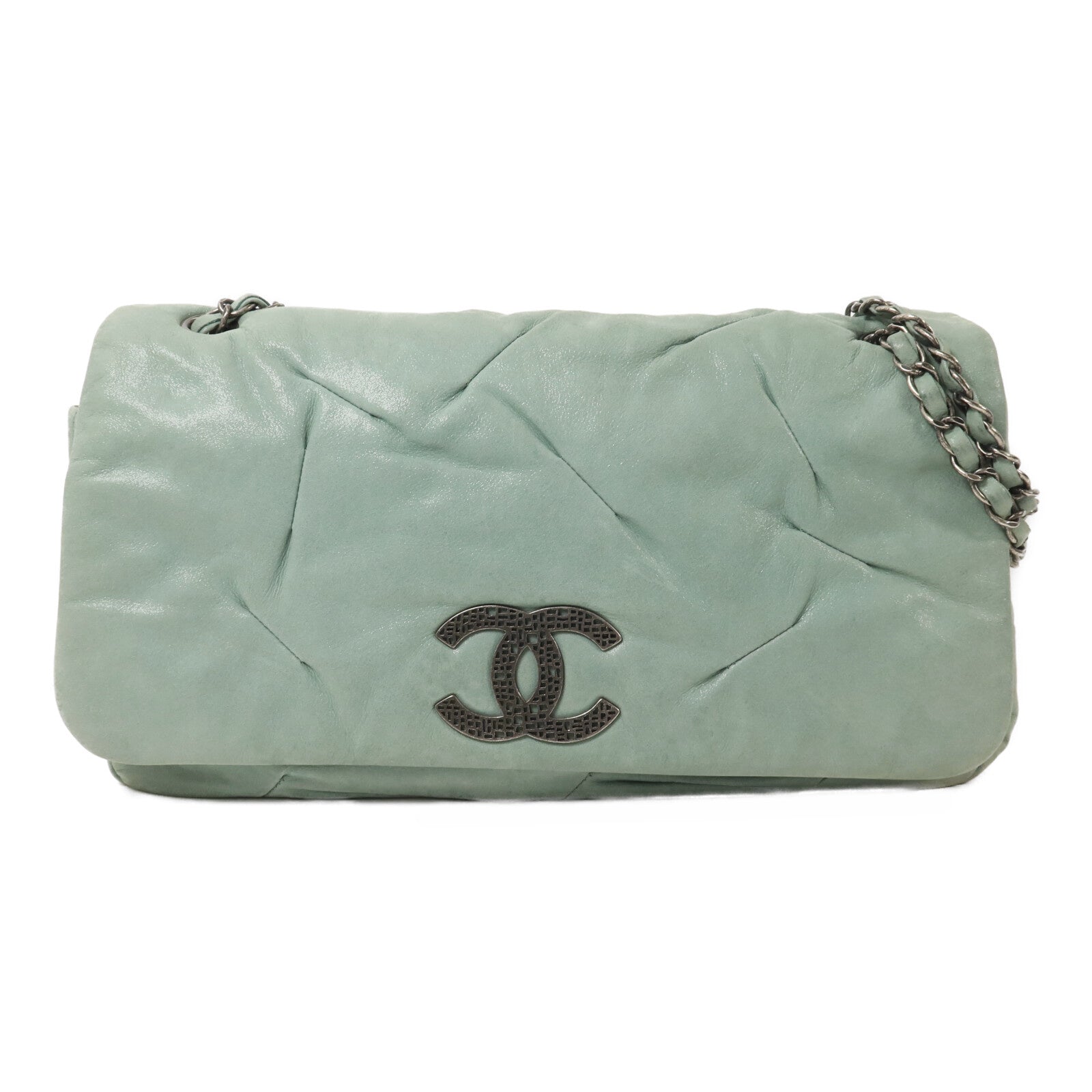 CHANEL 牛皮皮革Chain Shoulder鏈帶肩背袋