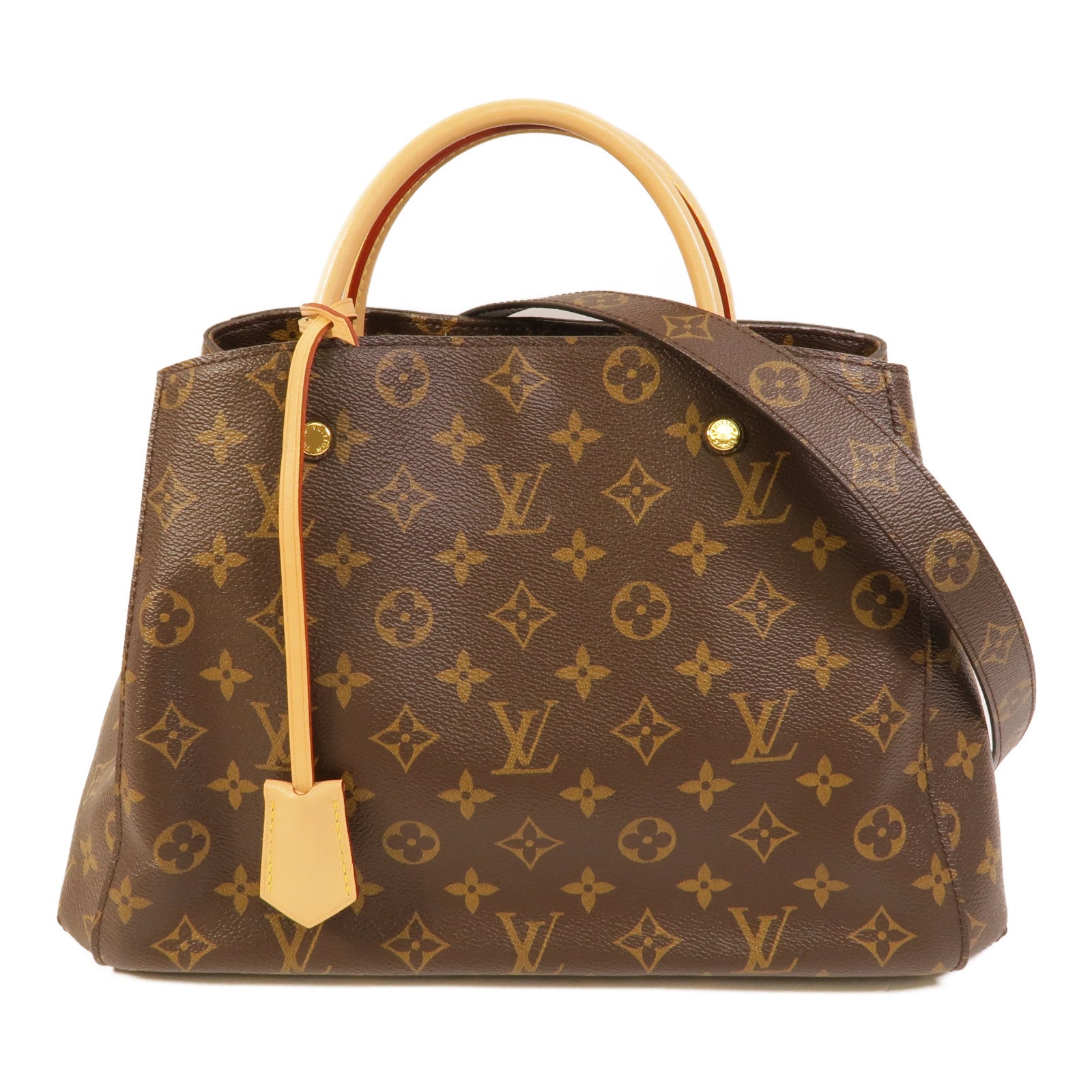 LOUIS VUITTON Monogram Montaigne MM金扣手挽肩背兩用袋