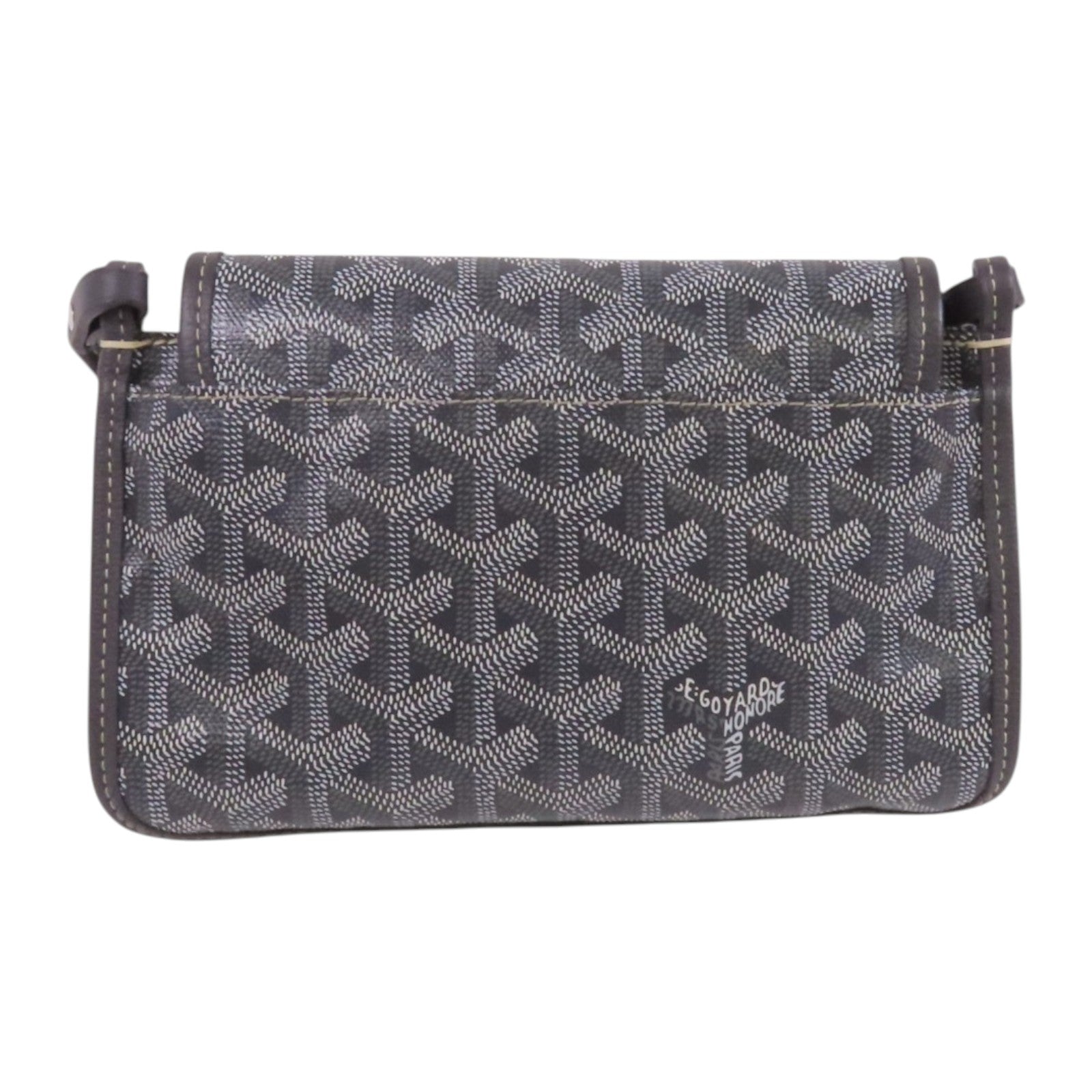 GOYARD 塗層帆布Plumet Pocket Wallet銀扣錢包肩背兩用袋