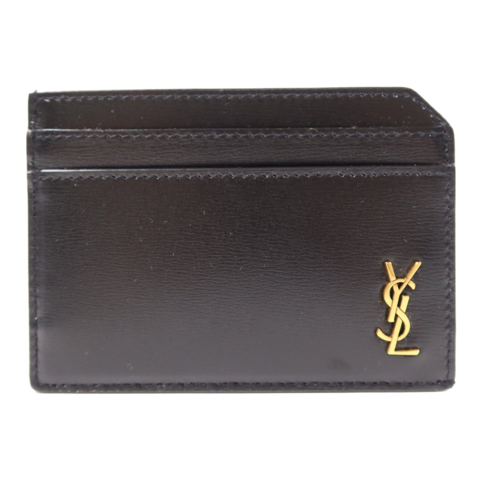 SAINT LAURENT 皮革Card Case金扣卡片套