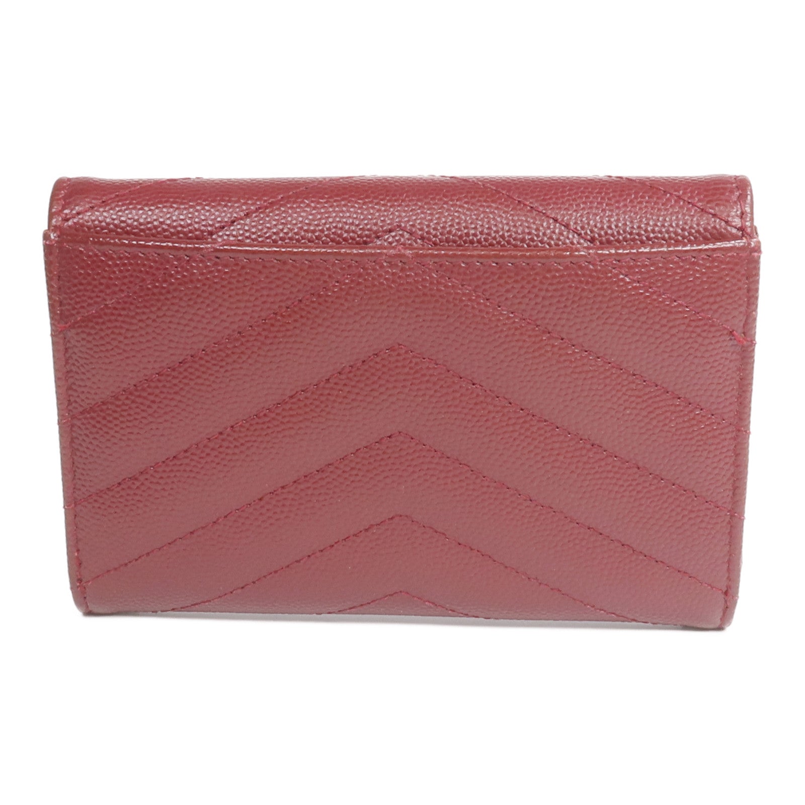 SAINT LAURENT 牛皮皮革Small Envelope Wallet銀扣錢包