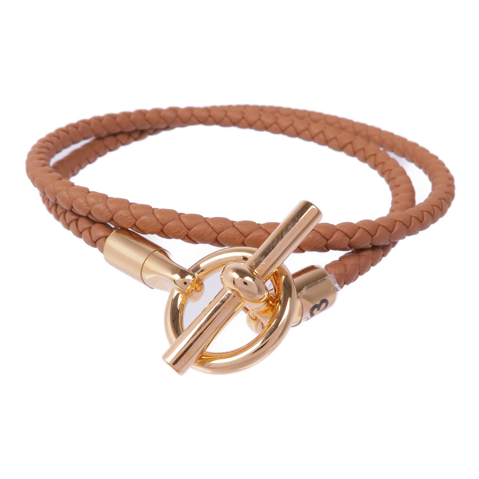 HERMES Swift皮革Glenan Double Tour金扣手帶Gold